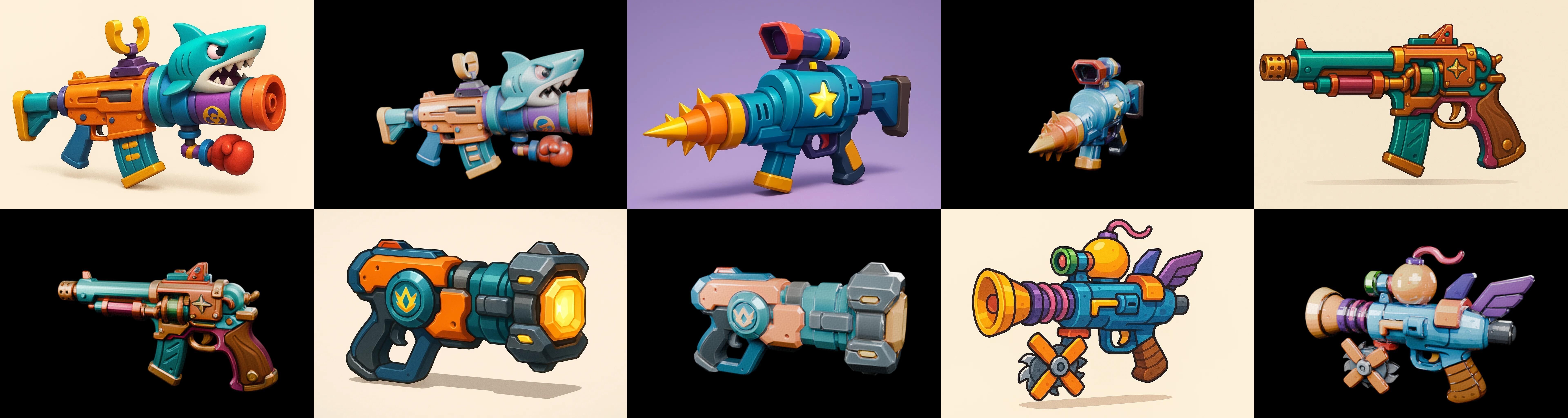 Weapon Rifle and Space Gun bundle 25 pack 100 glb Low-poly 3D model_19