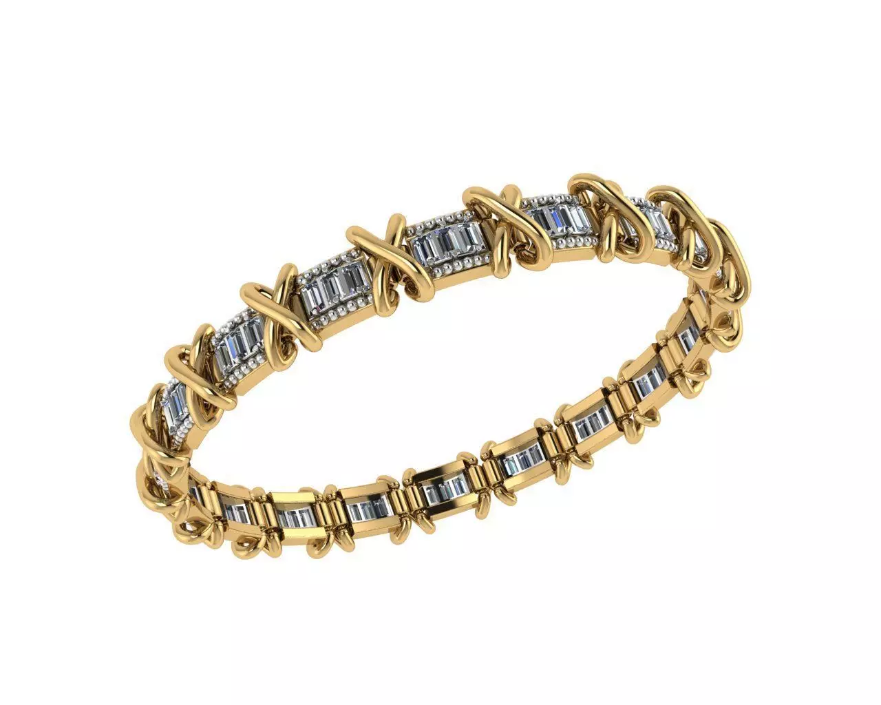 Baguettes Bracelets 3D print model_0