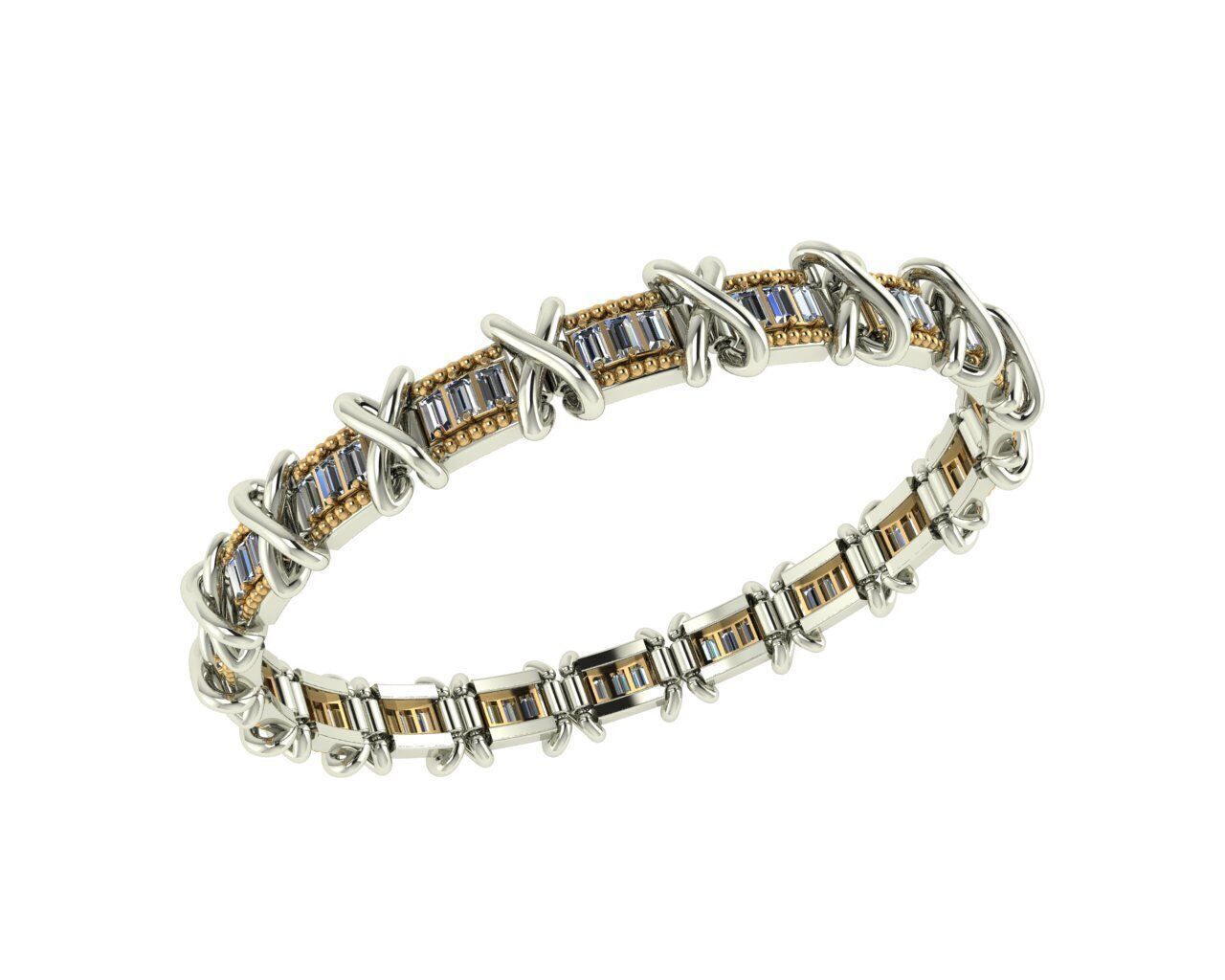 Baguettes Bracelets 3D print model_1