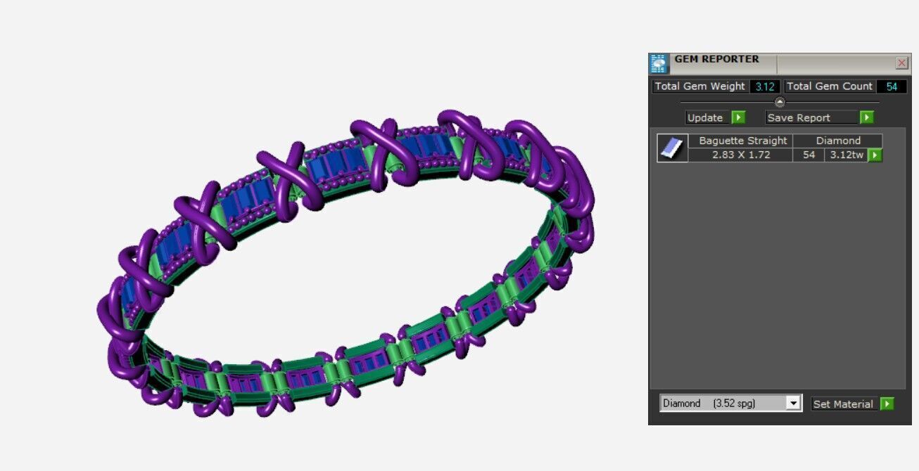 Baguettes Bracelets 3D print model_3