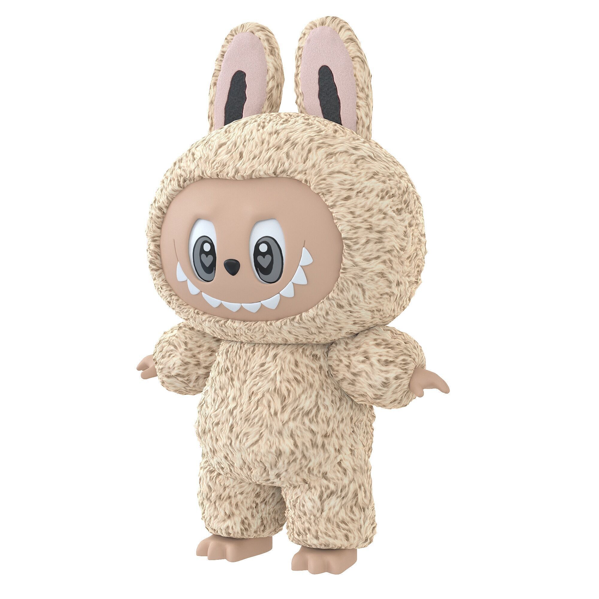 Labubu Monster Low-poly 3D model_2