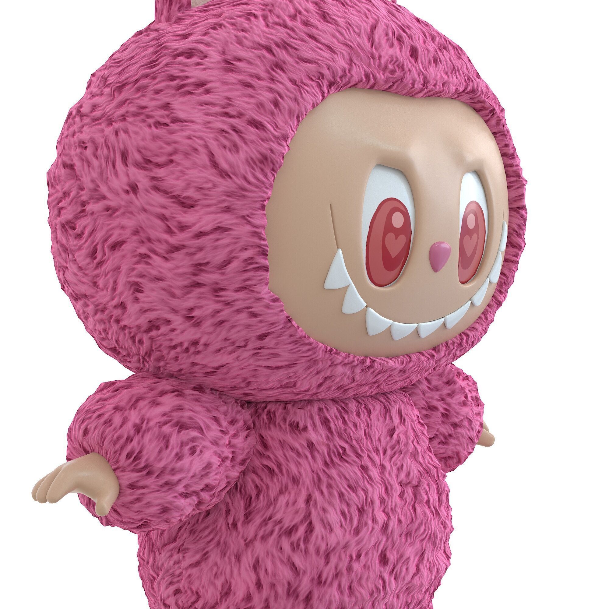 Labubu Monster Low-poly 3D model_5