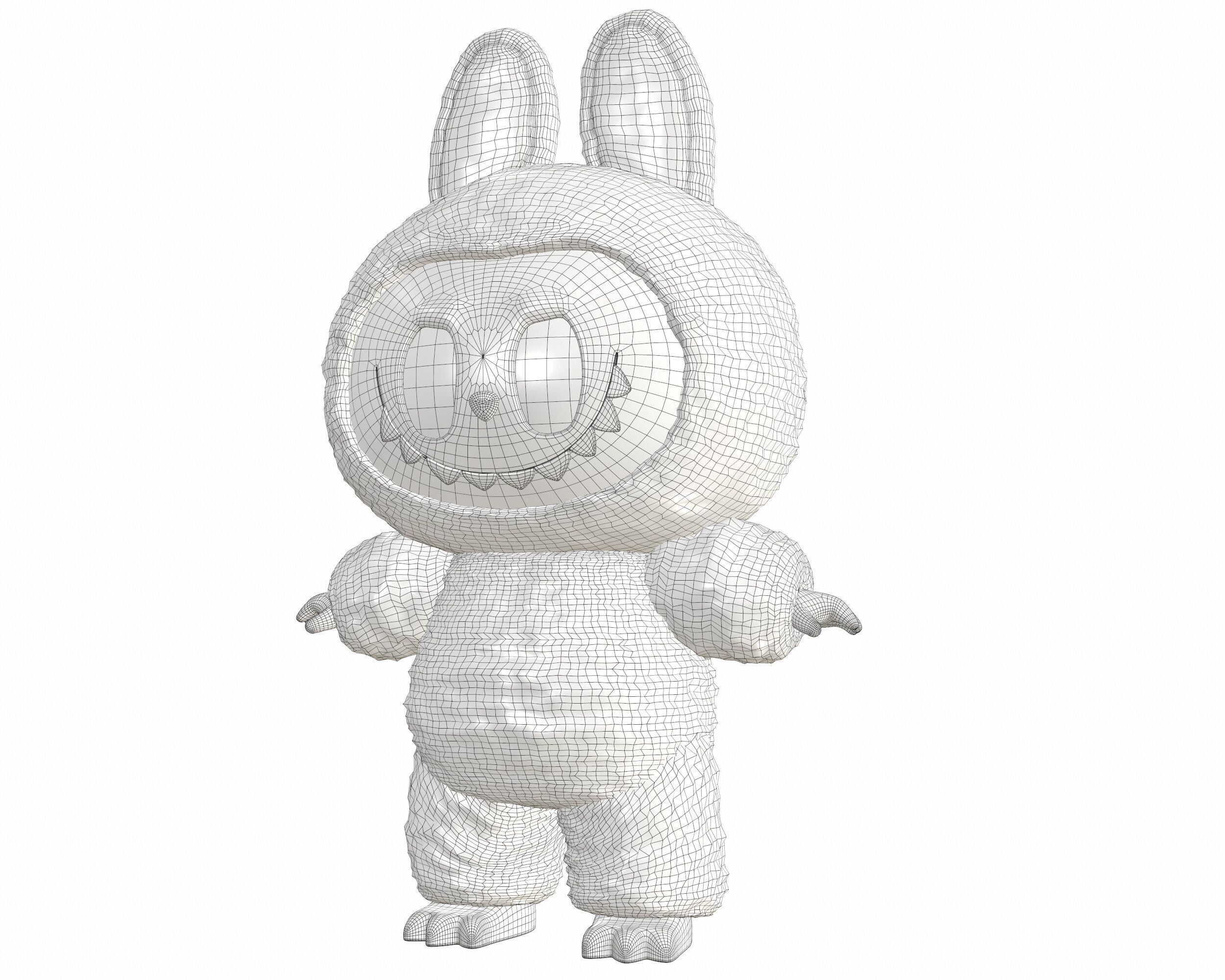 Labubu Monster Low-poly 3D model_9