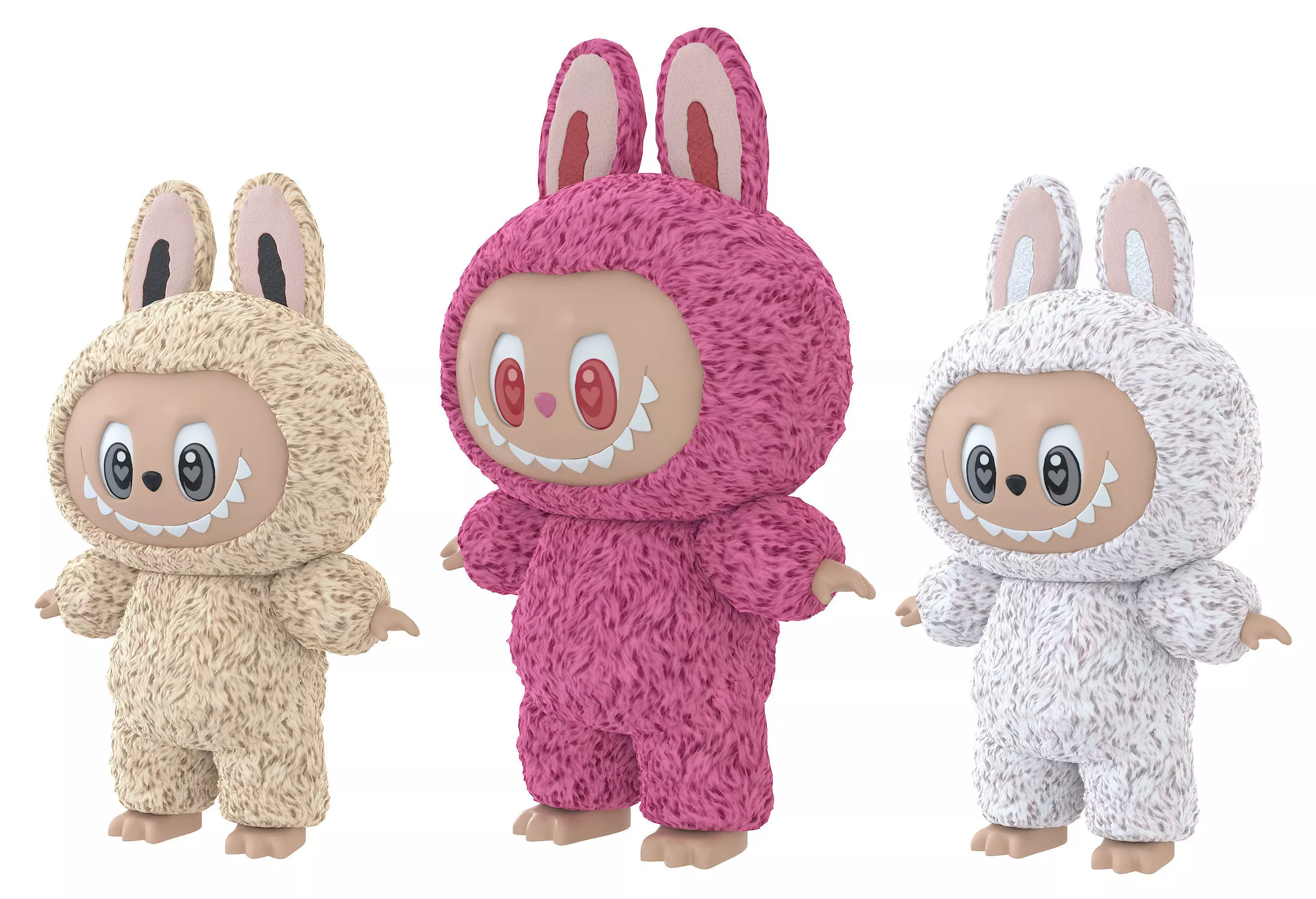 Labubu Monster Low-poly 3D model_0