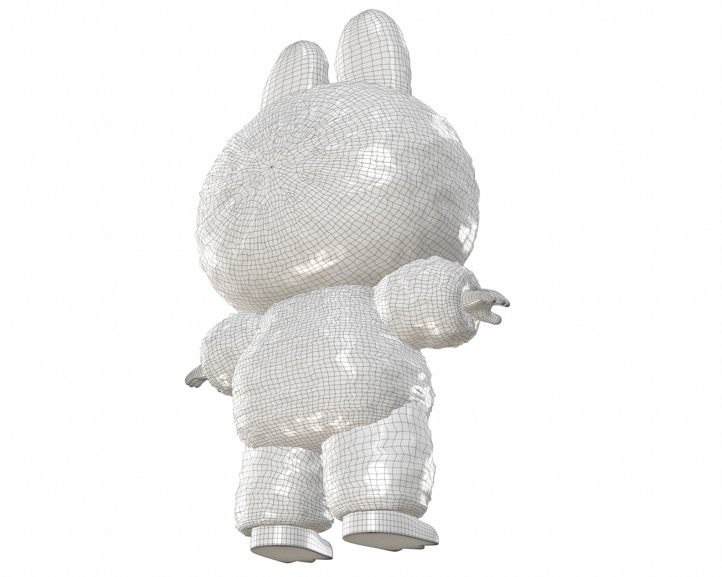 Labubu Monster Low-poly 3D model_10