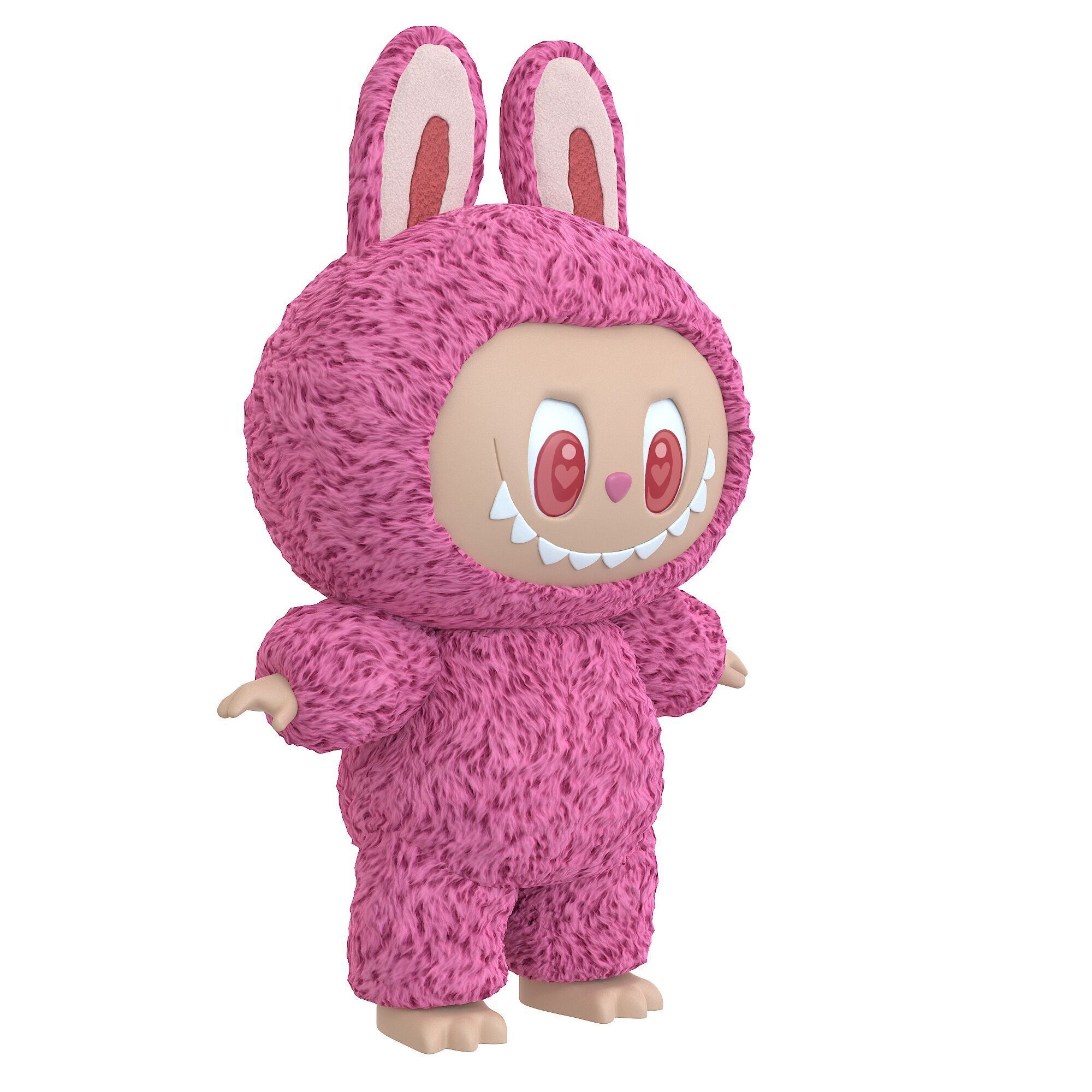 Labubu Monster Low-poly 3D model_3