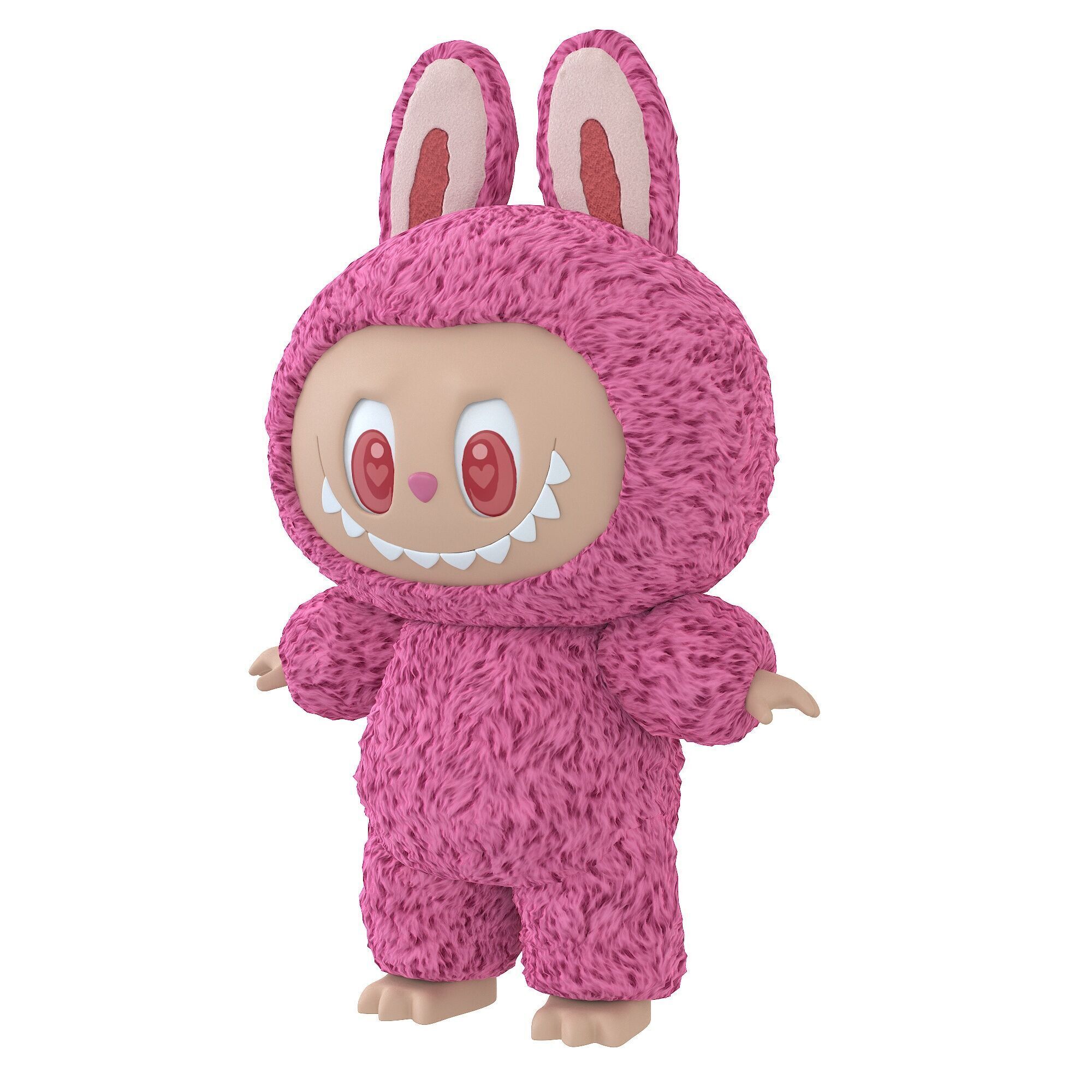 Labubu Monster Low-poly 3D model_6