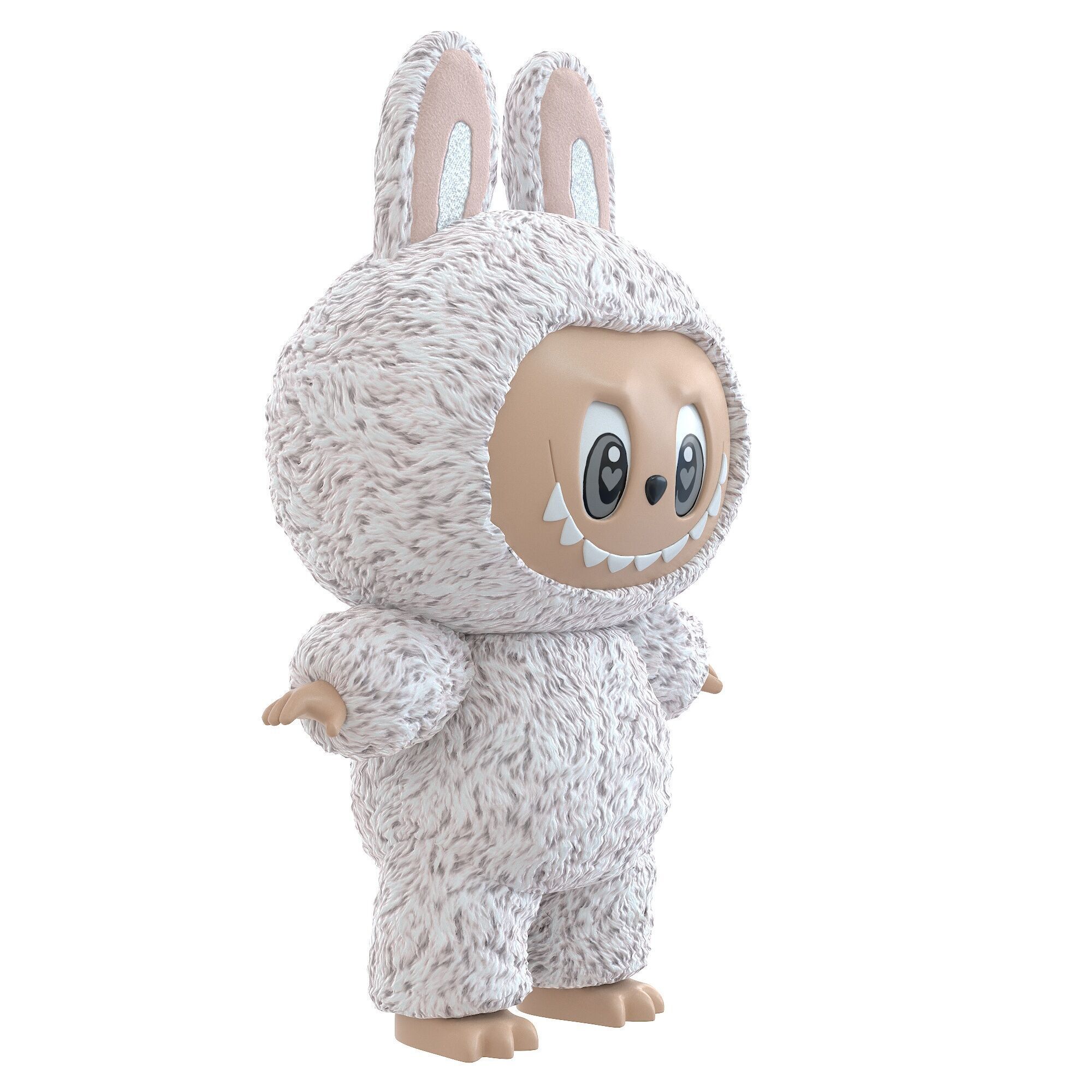 Labubu Monster Low-poly 3D model_8