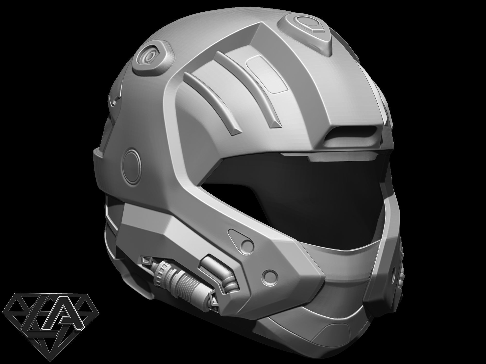 Halo CQB helmet 3D print model_2