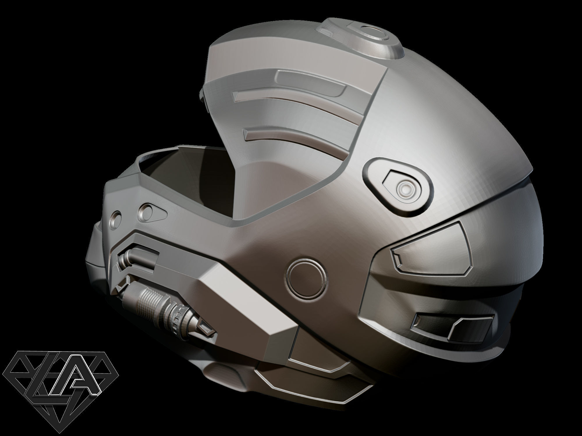 Halo CQB helmet 3D print model_11