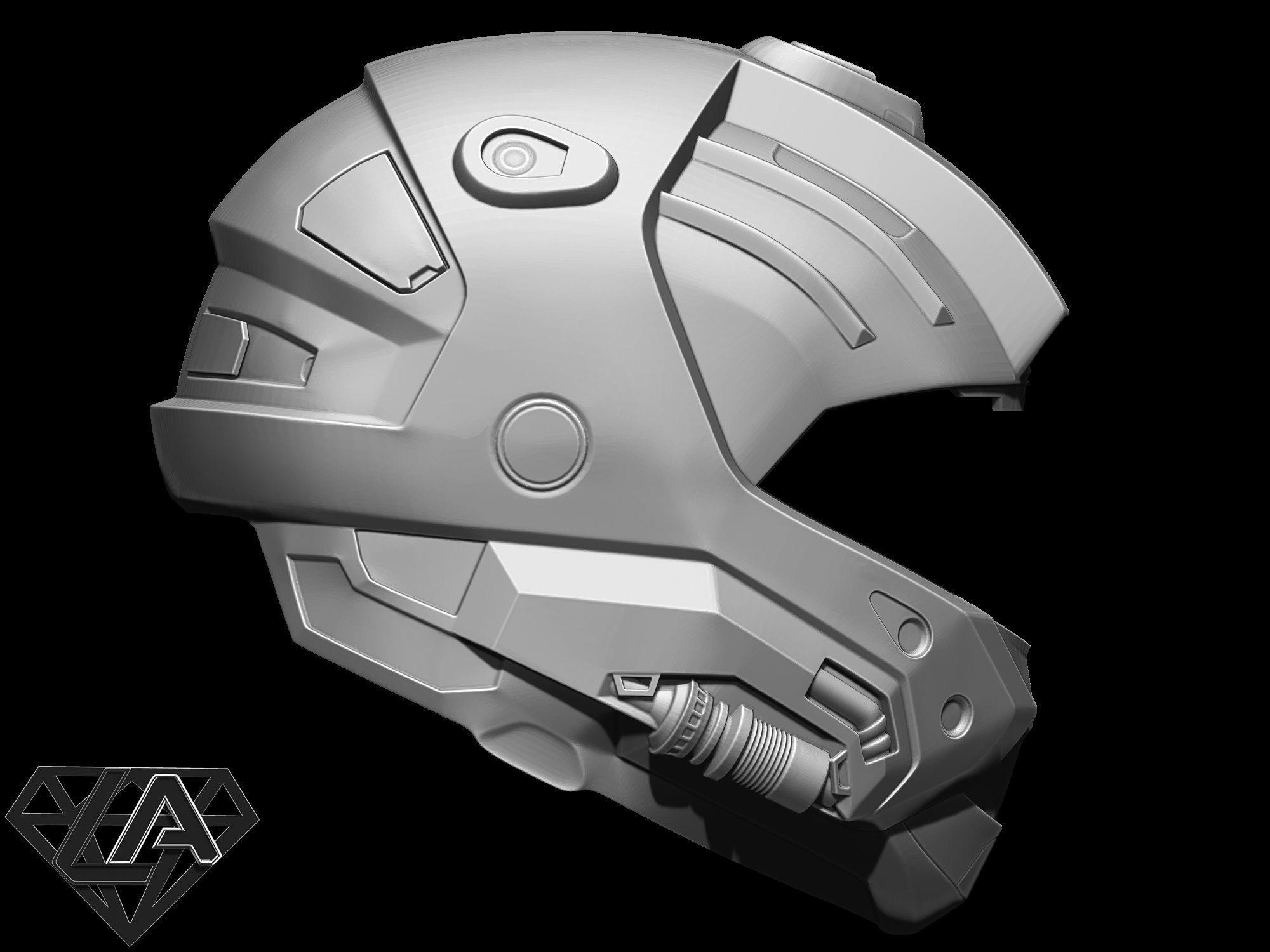 Halo CQB helmet 3D print model_6