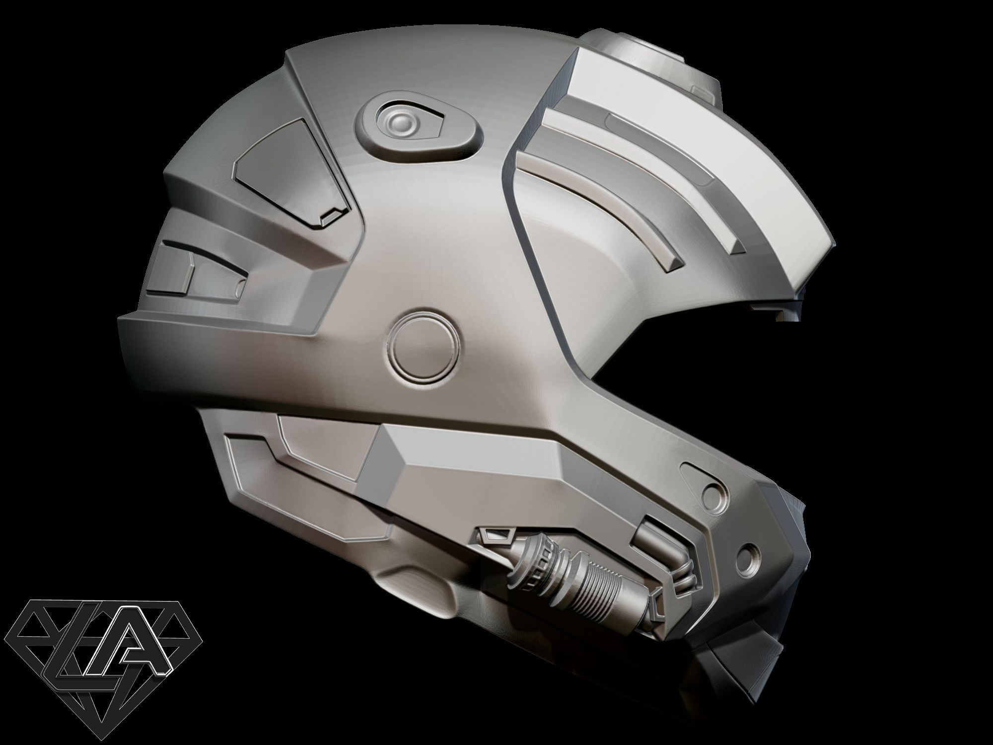 Halo CQB helmet 3D print model_7