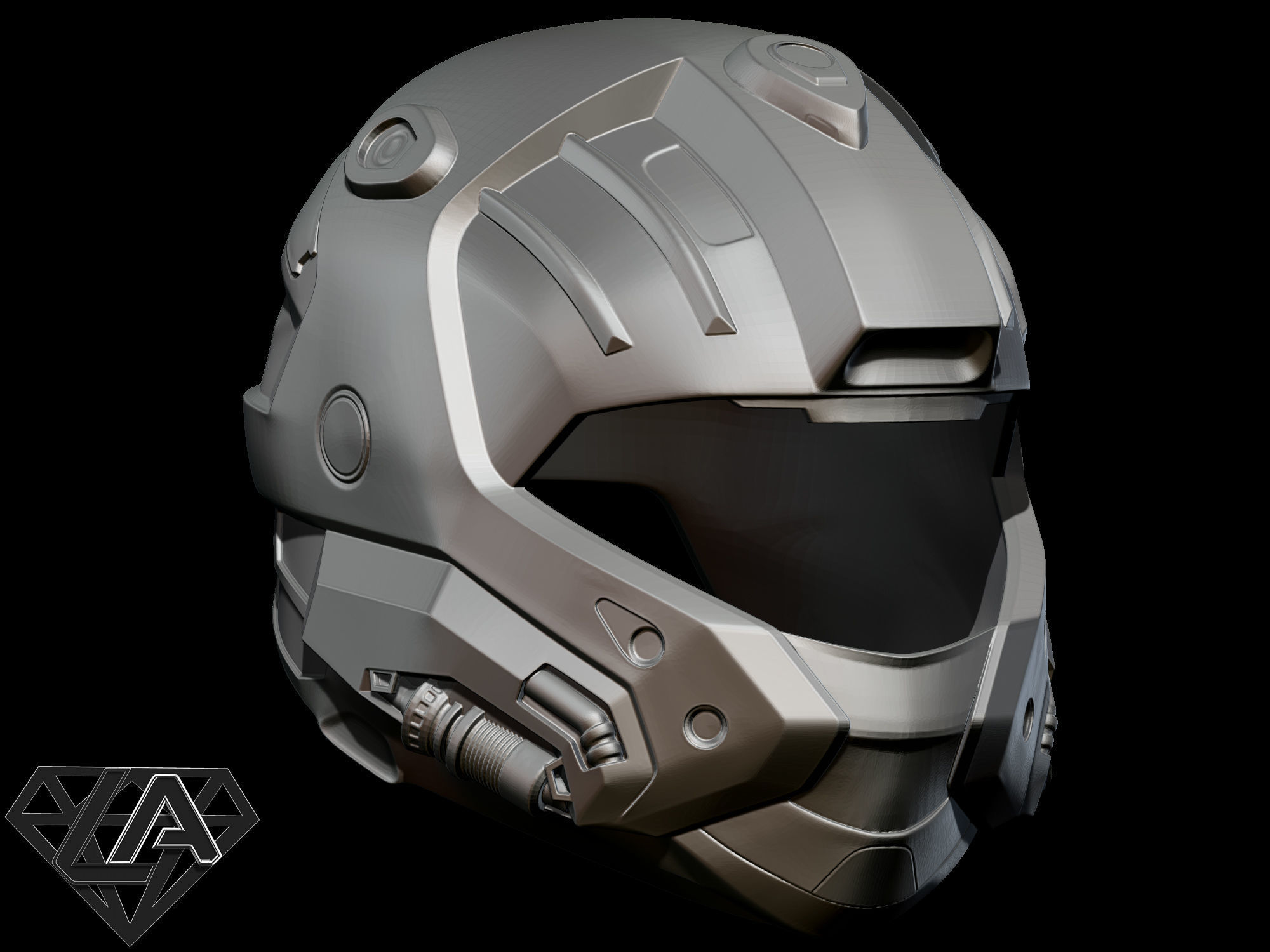Halo CQB helmet 3D print model_3