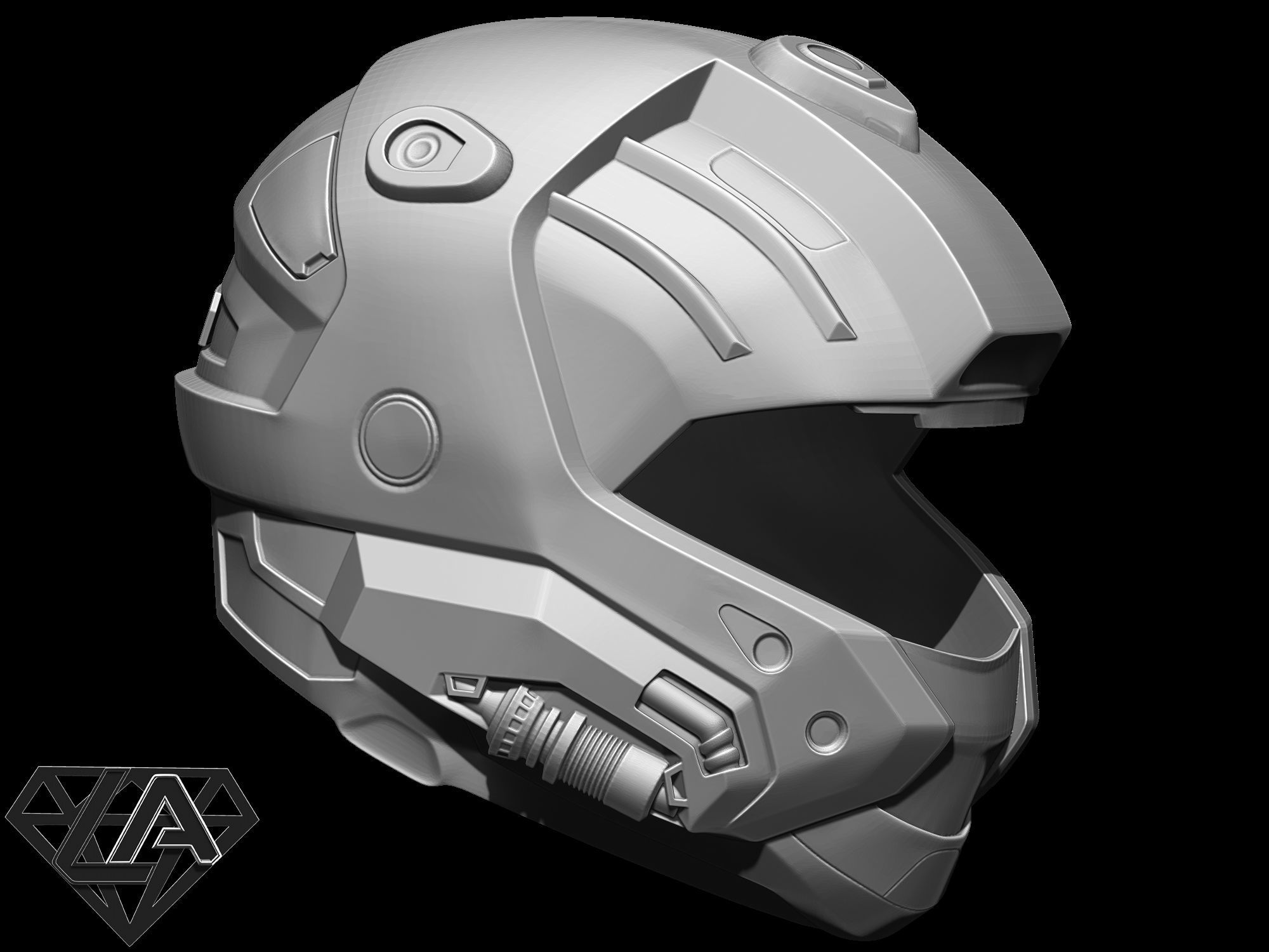 Halo CQB helmet 3D print model_4