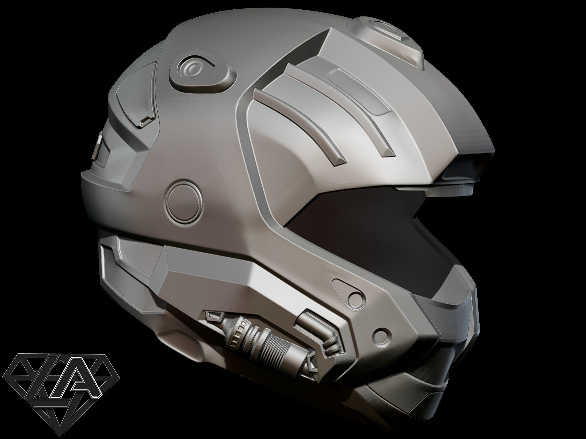 Halo CQB helmet 3D print model_5