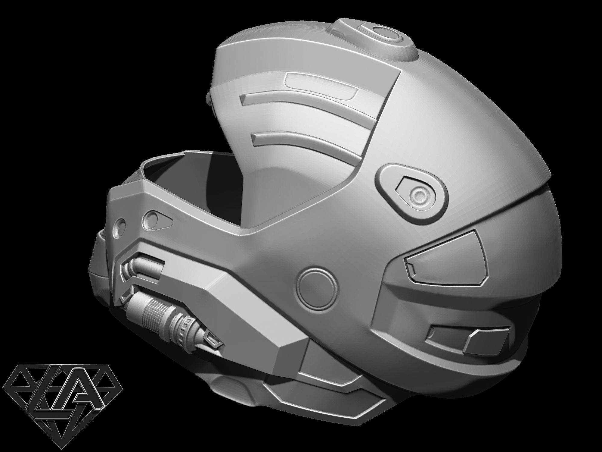 Halo CQB helmet 3D print model_10