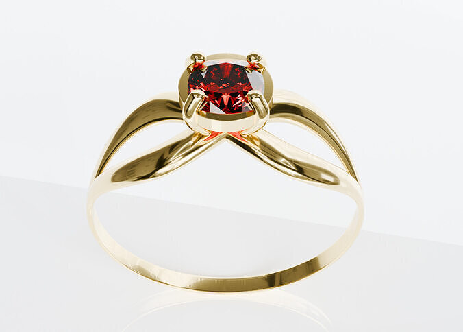 Solitaire Ring Tanzanite 3dmodel 3D print model Free 3D print model