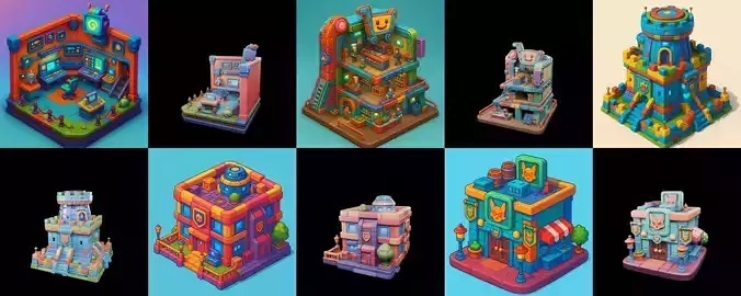 Building Color bundle 5 pack 100 glb