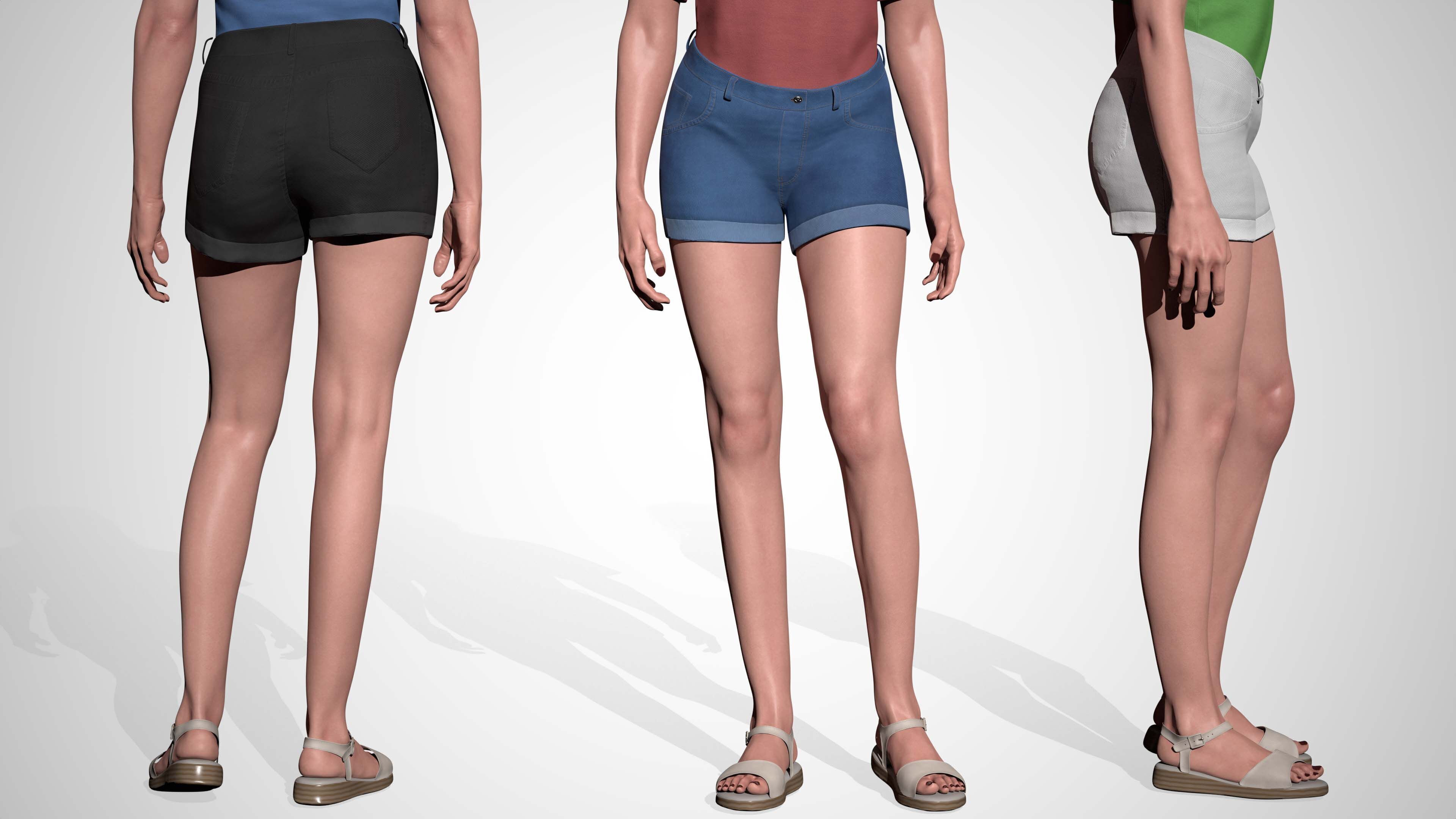 Casual Realistic Girl Minji  Low-poly 3D model_6