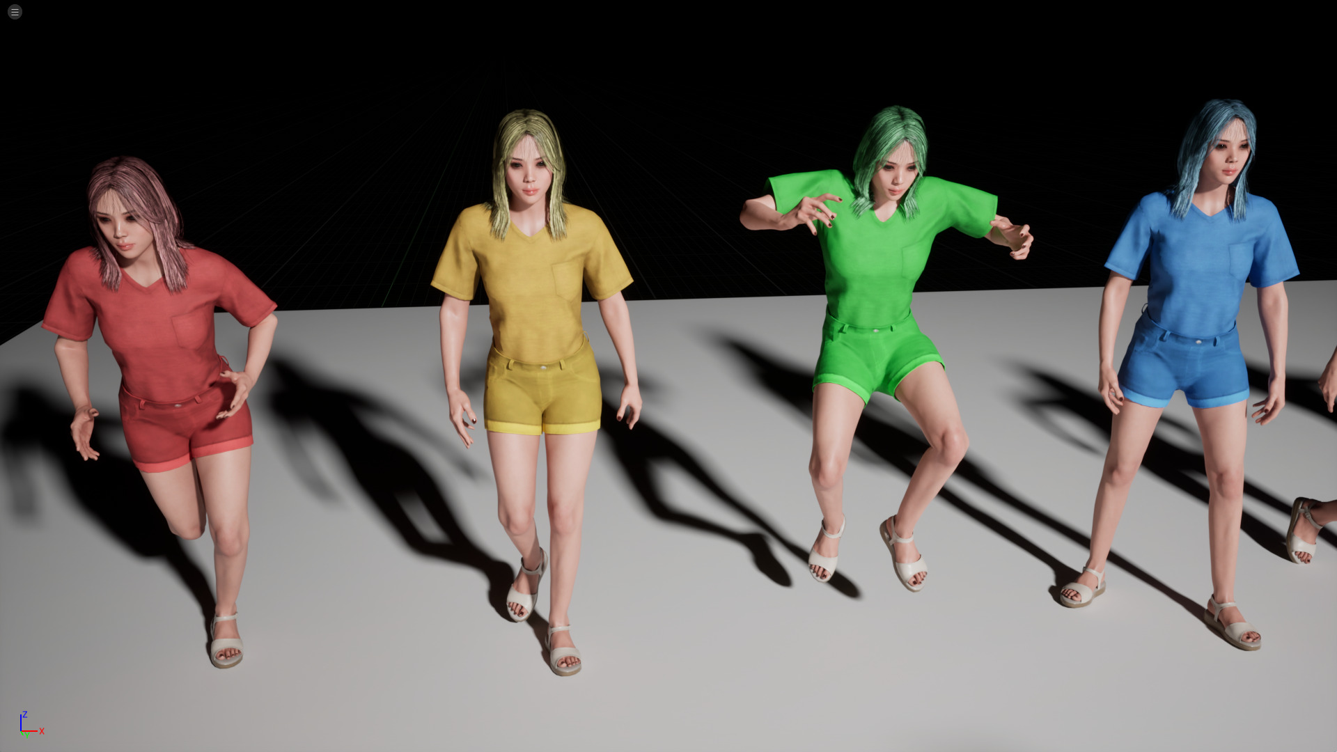 Casual Realistic Girl Minji  Low-poly 3D model_19