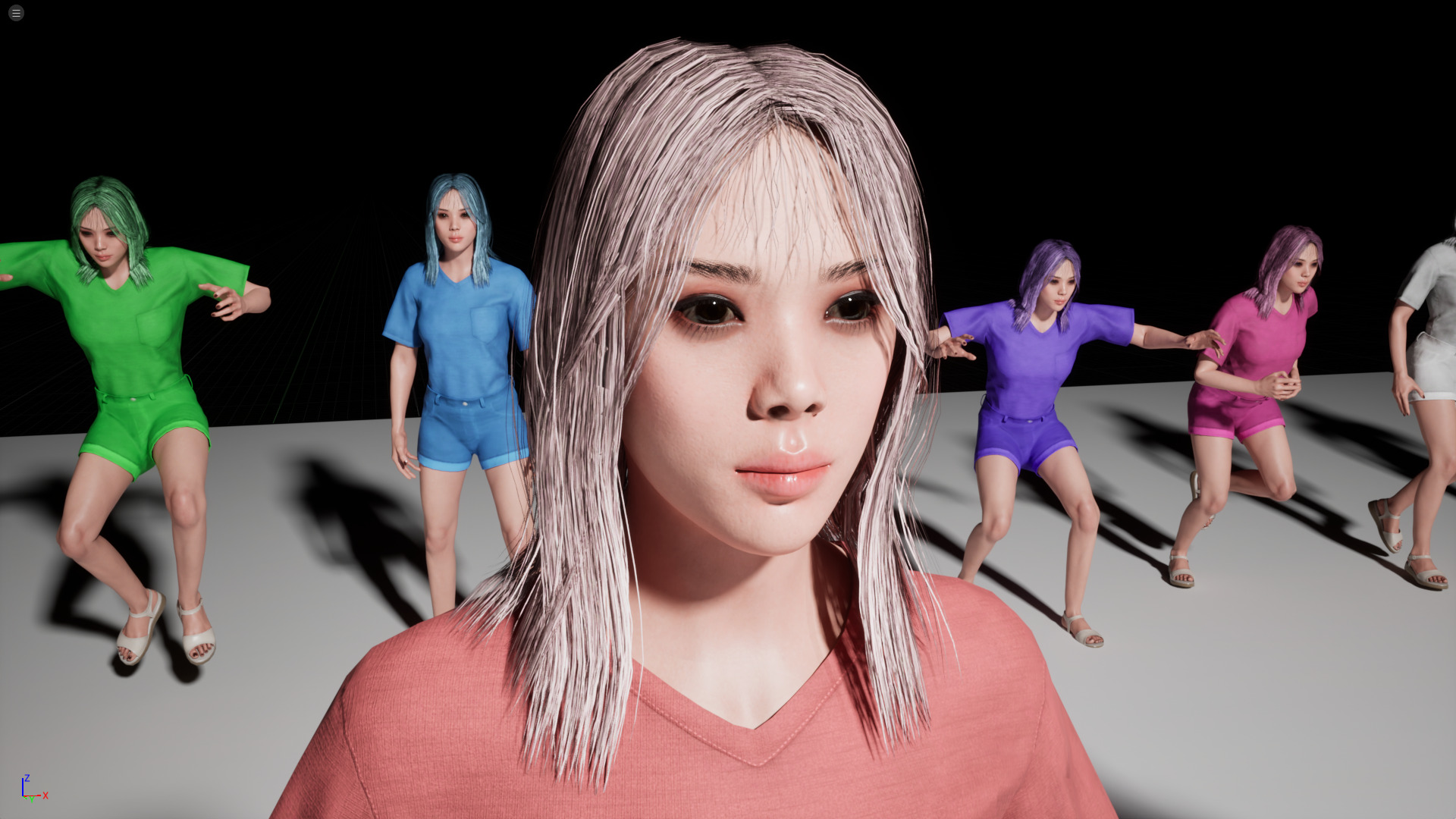 Casual Realistic Girl Minji  Low-poly 3D model_11