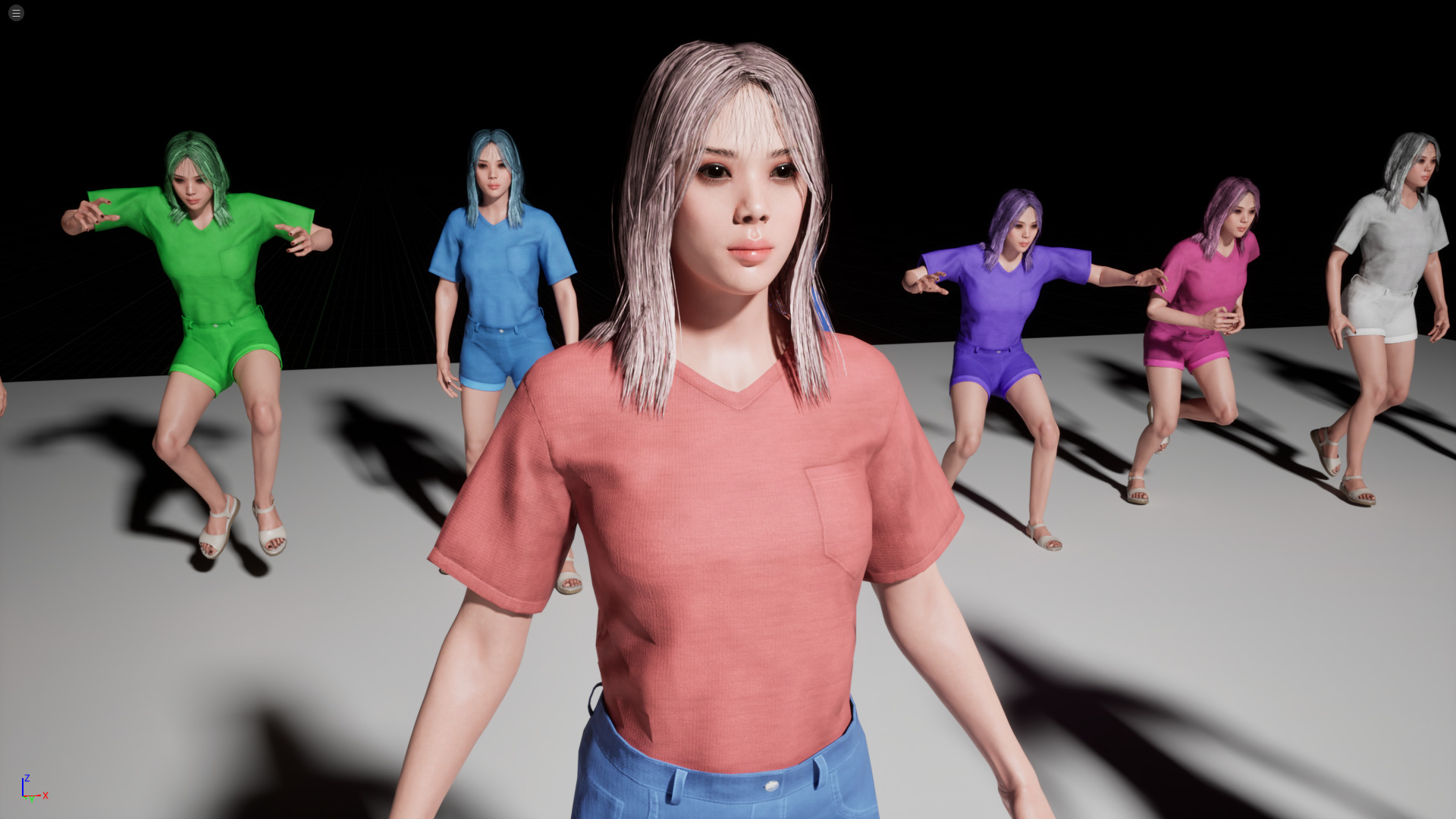 Casual Realistic Girl Minji  Low-poly 3D model_12