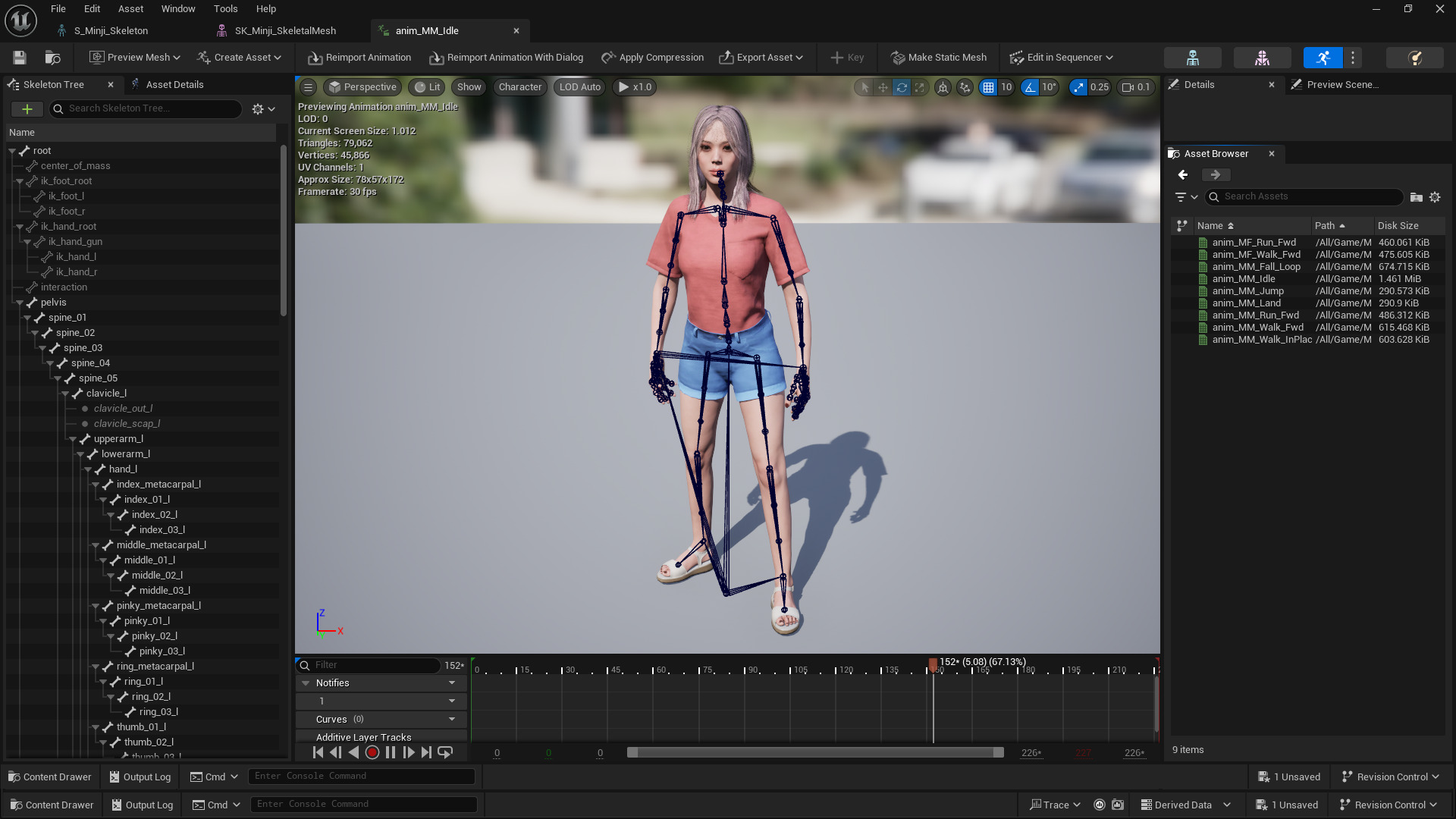 Casual Realistic Girl Minji  Low-poly 3D model_24