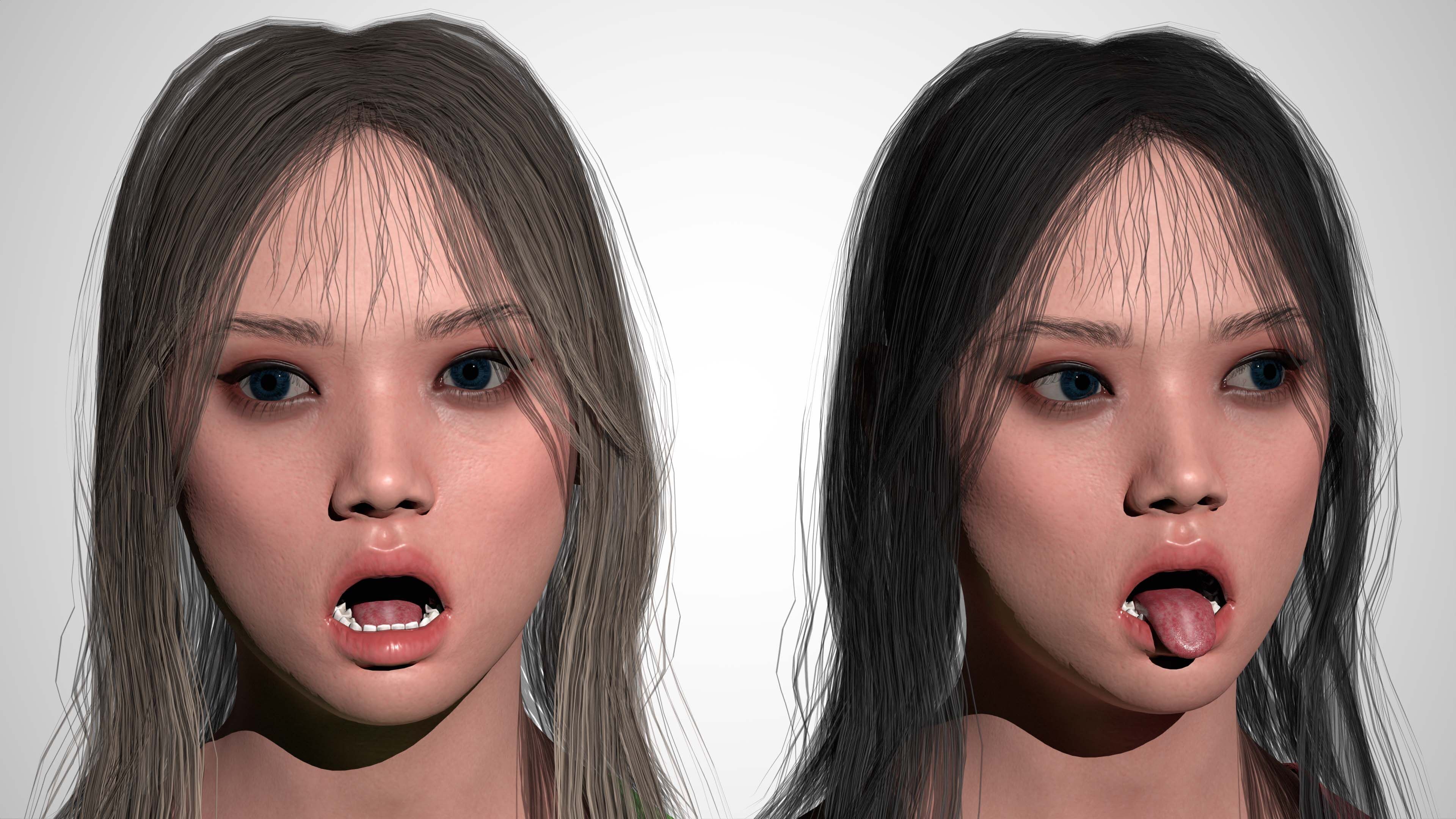 Casual Realistic Girl Minji  Low-poly 3D model_8