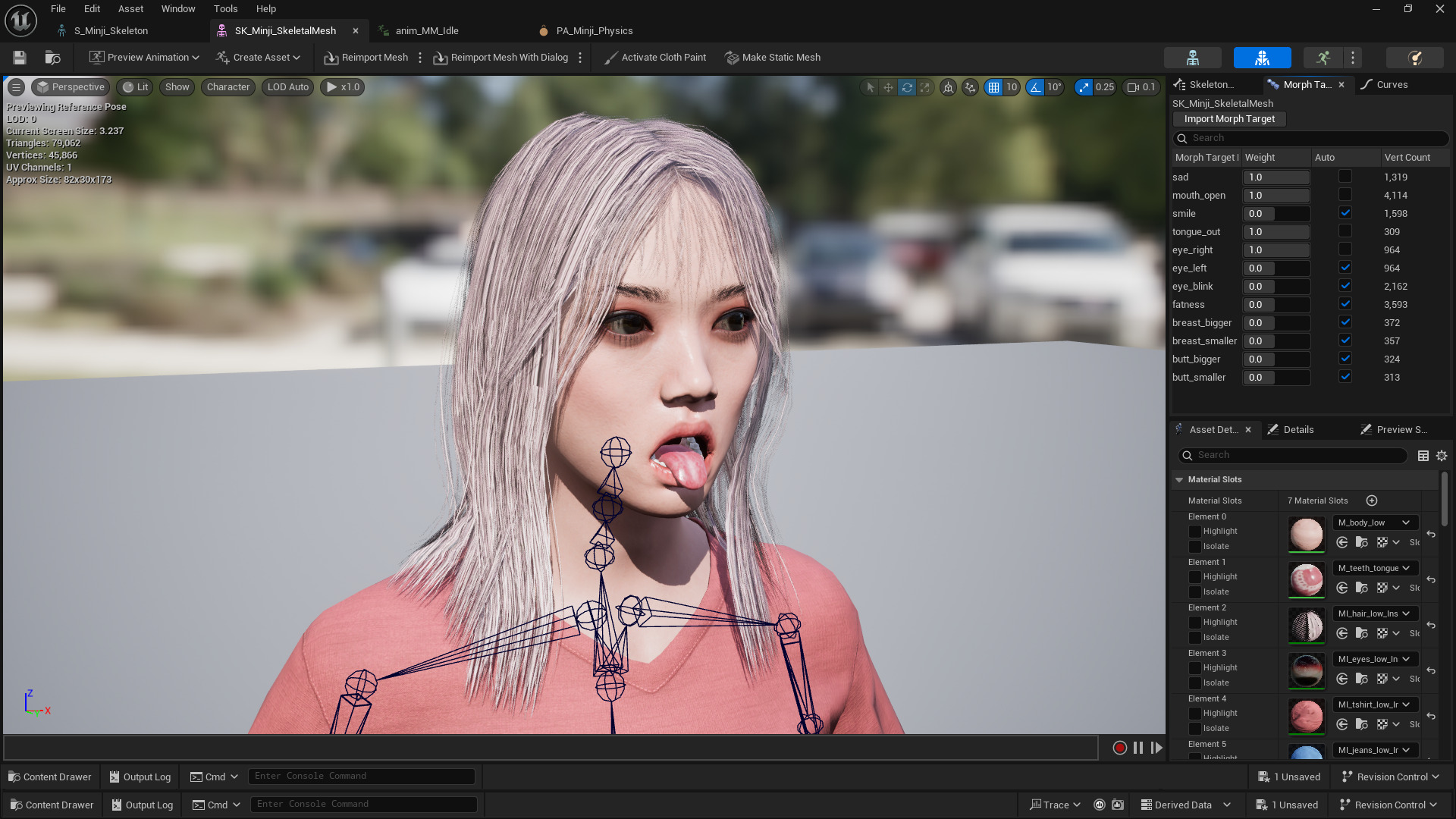 Casual Realistic Girl Minji  Low-poly 3D model_26