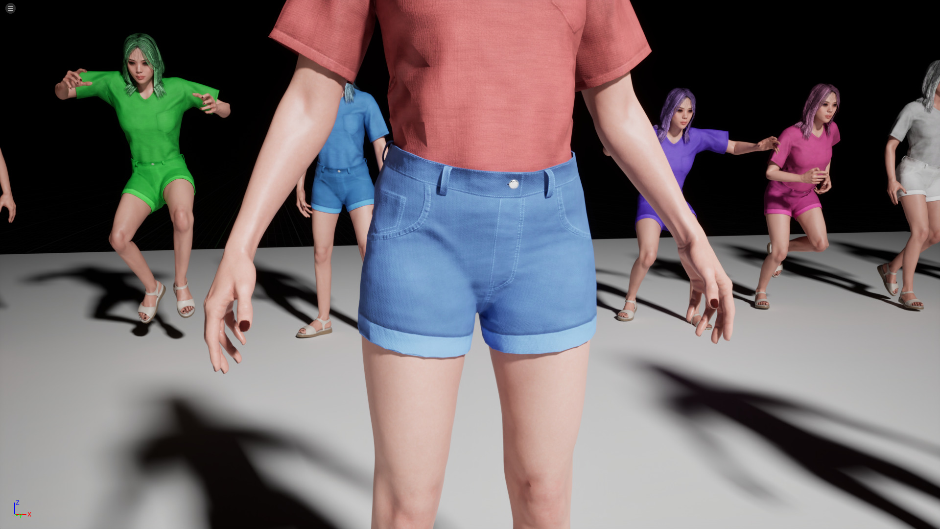 Casual Realistic Girl Minji  Low-poly 3D model_13