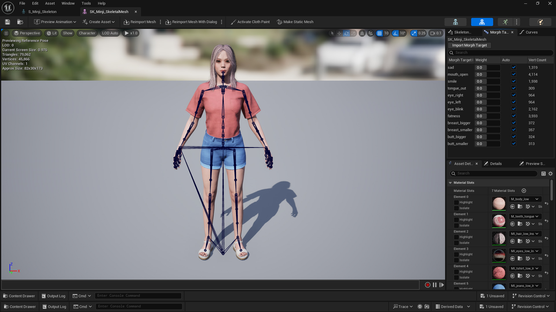 Casual Realistic Girl Minji  Low-poly 3D model_23