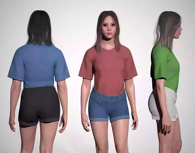 Casual Realistic Girl Minji 