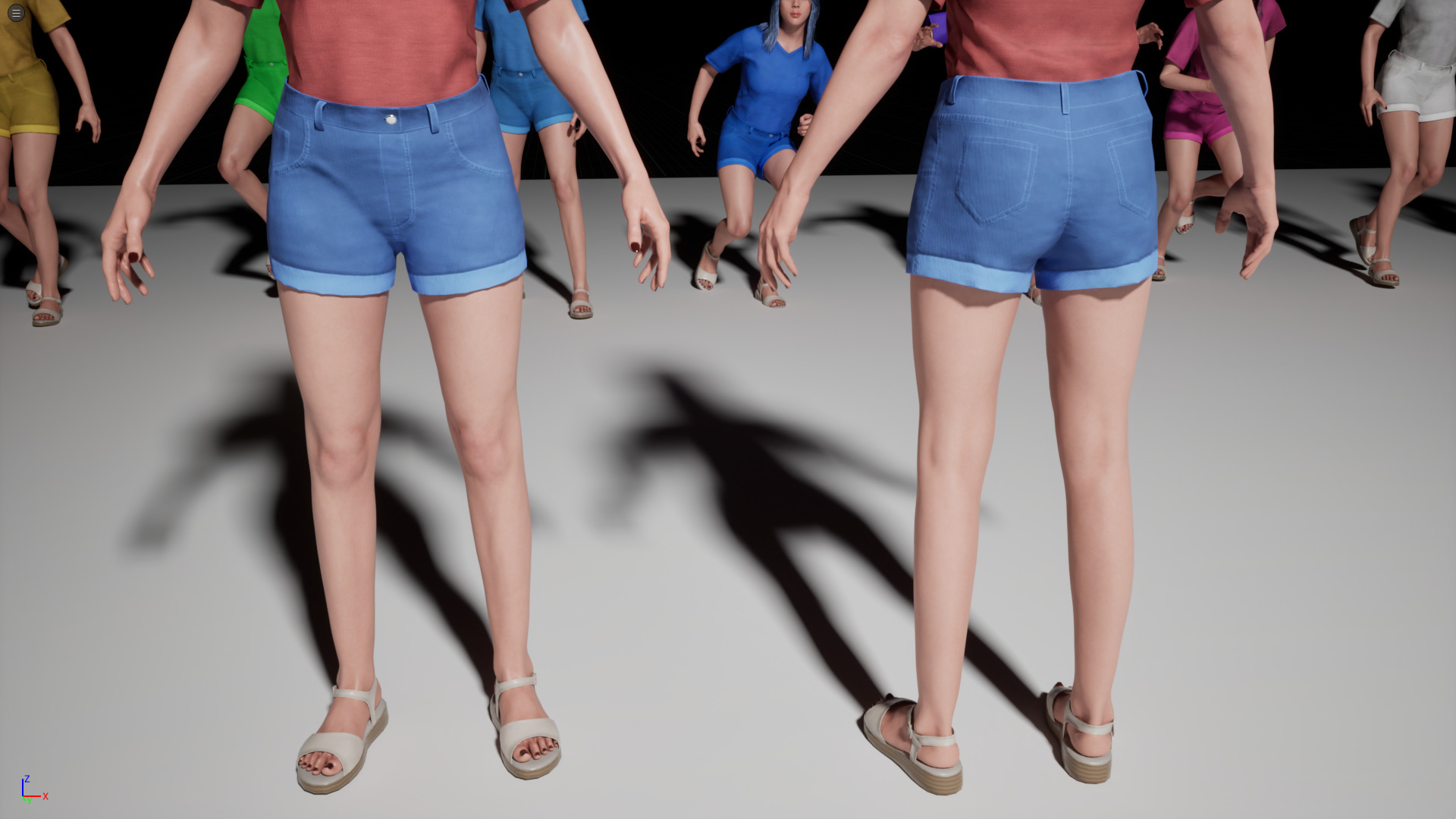 Casual Realistic Girl Minji  Low-poly 3D model_17