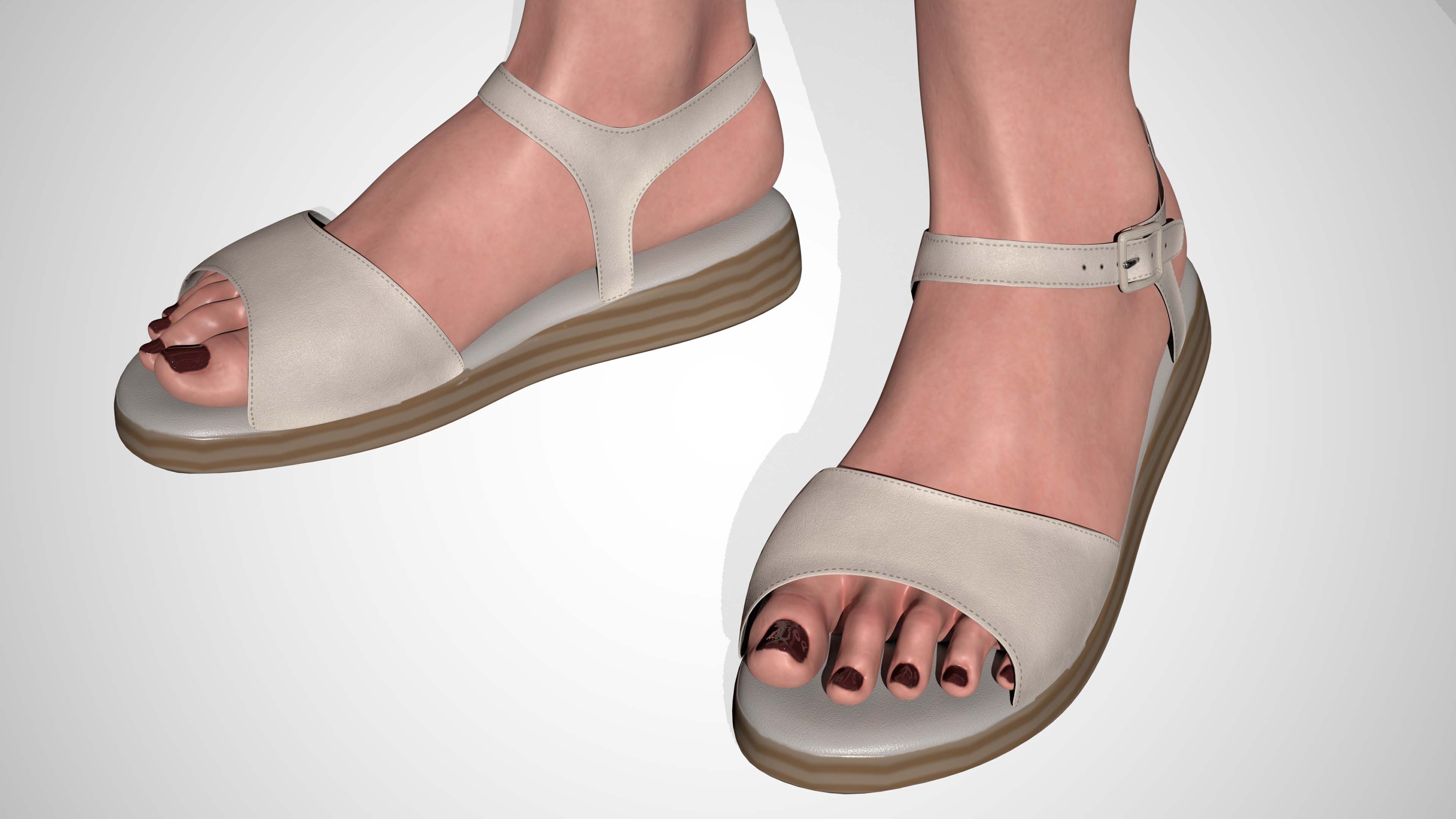 Casual Realistic Girl Minji  Low-poly 3D model_7