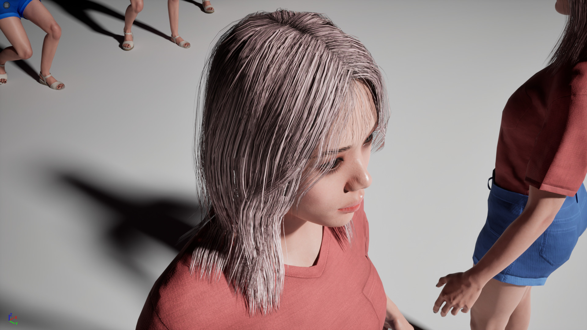 Casual Realistic Girl Minji  Low-poly 3D model_18