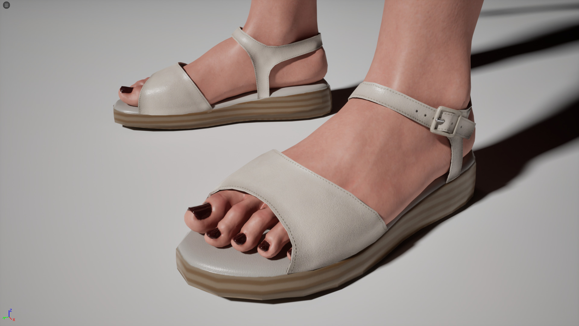 Casual Realistic Girl Minji  Low-poly 3D model_15