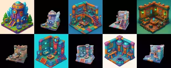 Building Color bundle 4 pack 100 glb