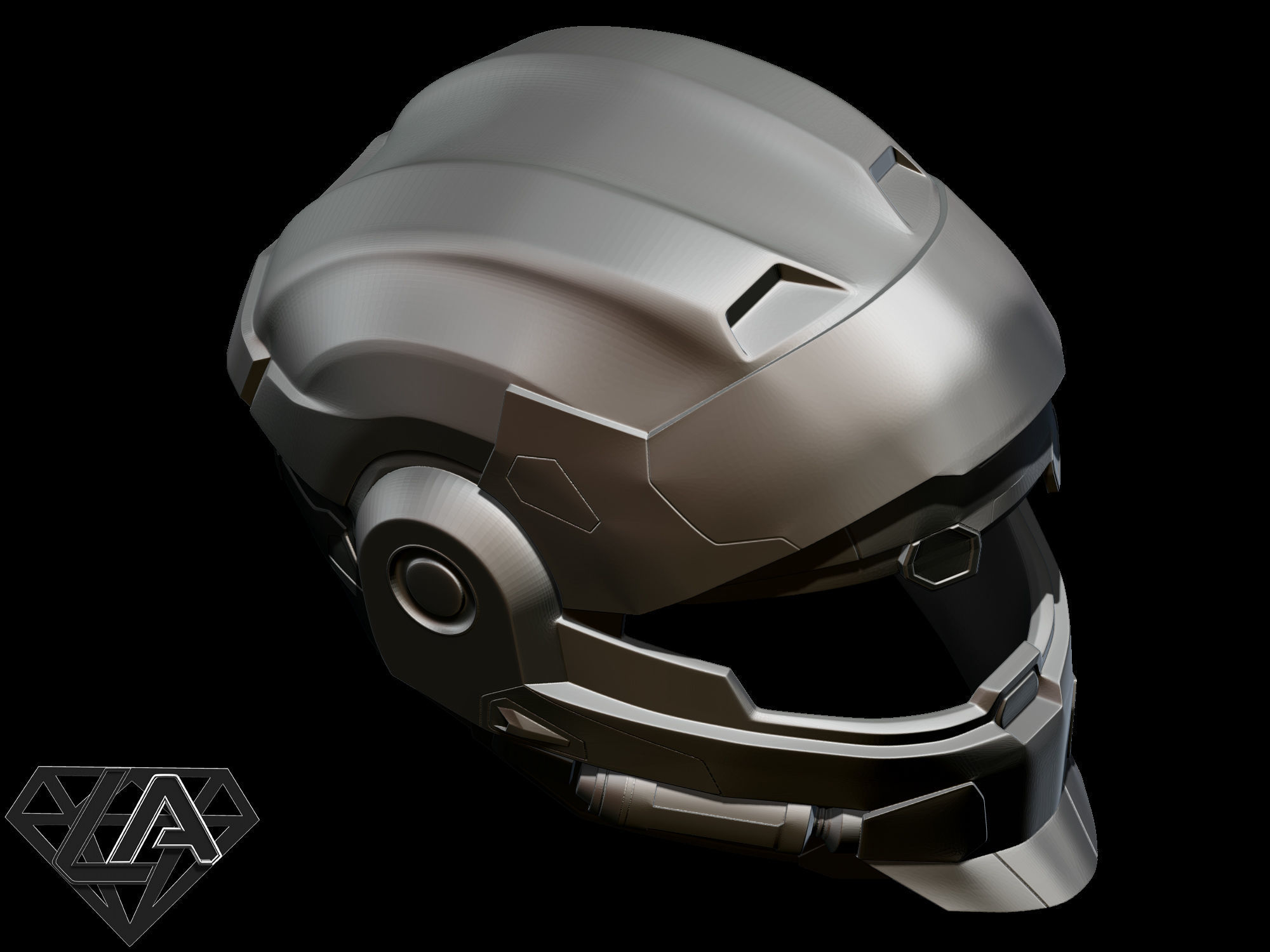 Halo CQC helmet 3D print model_9