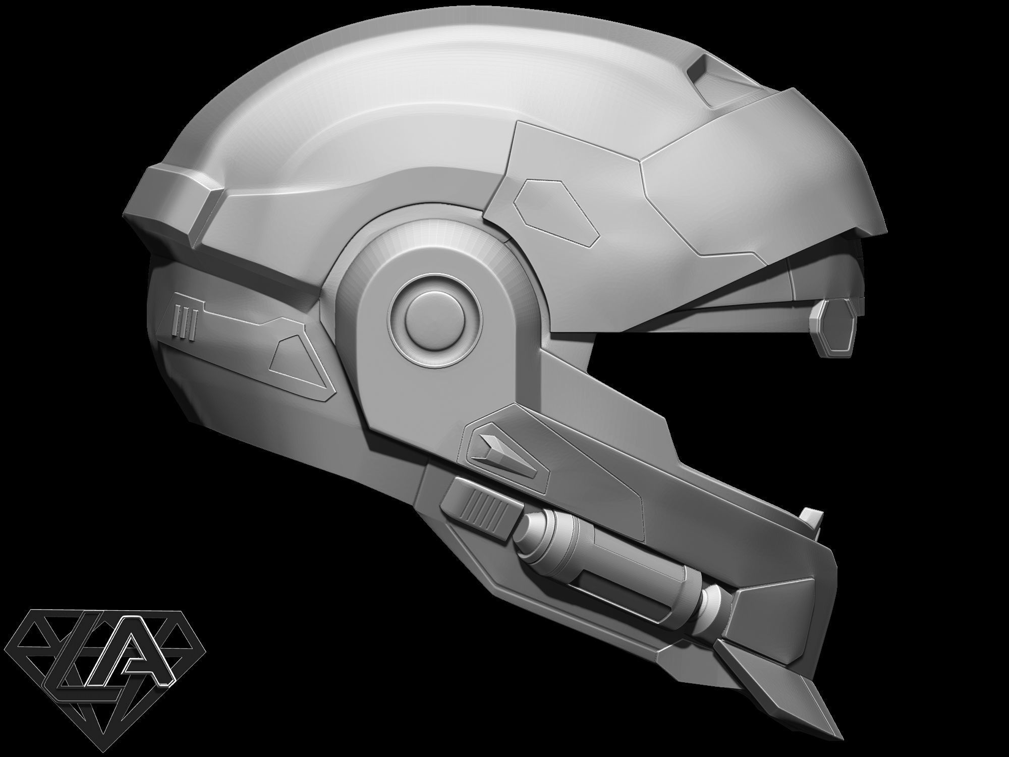 Halo CQC helmet 3D print model_6