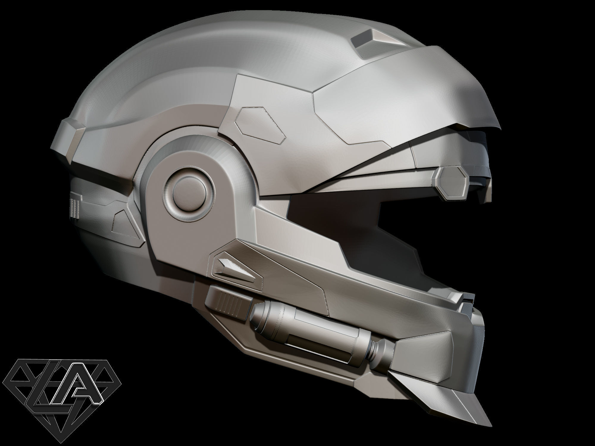 Halo CQC helmet 3D print model_5