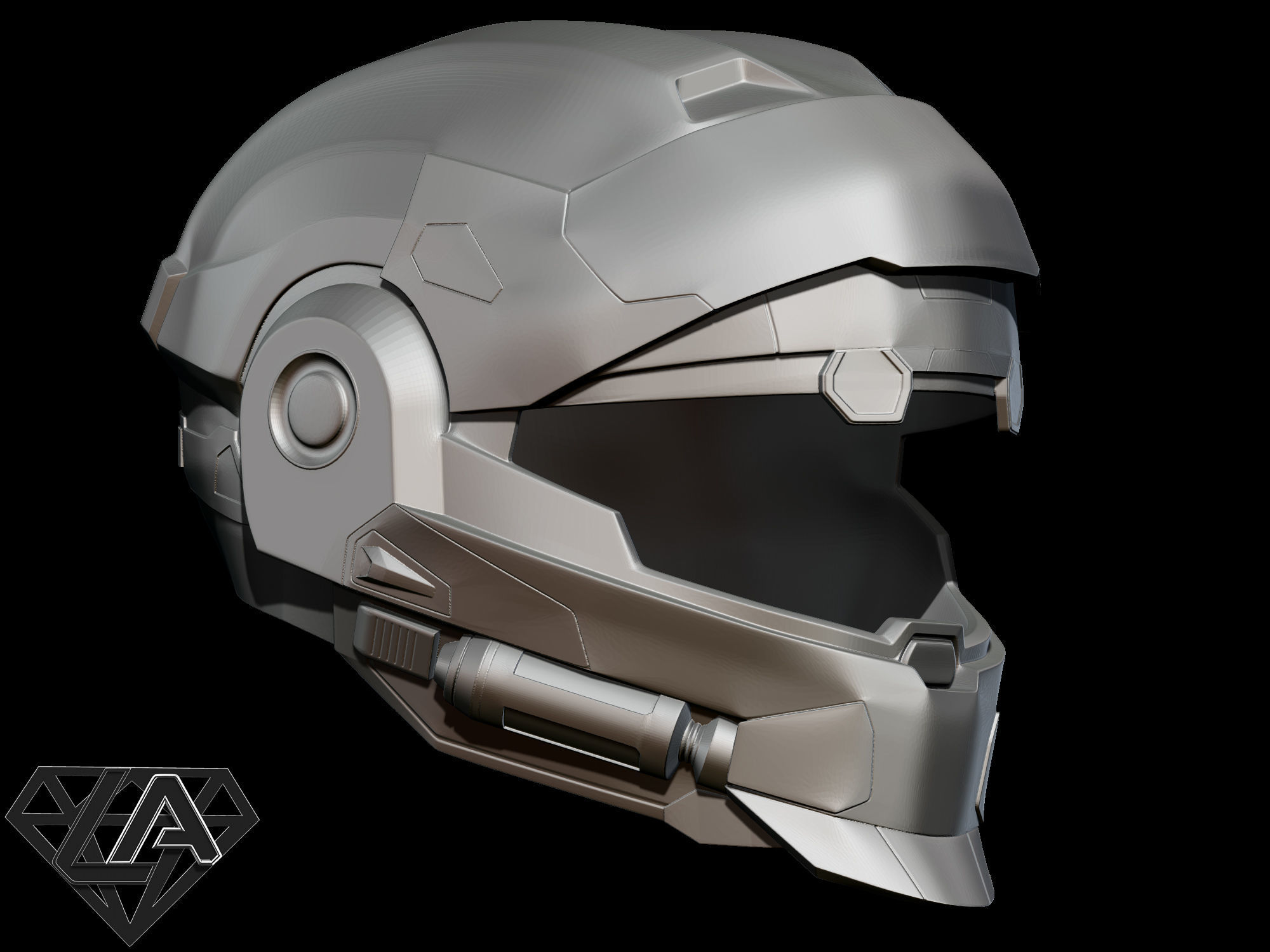 Halo CQC helmet 3D print model_3