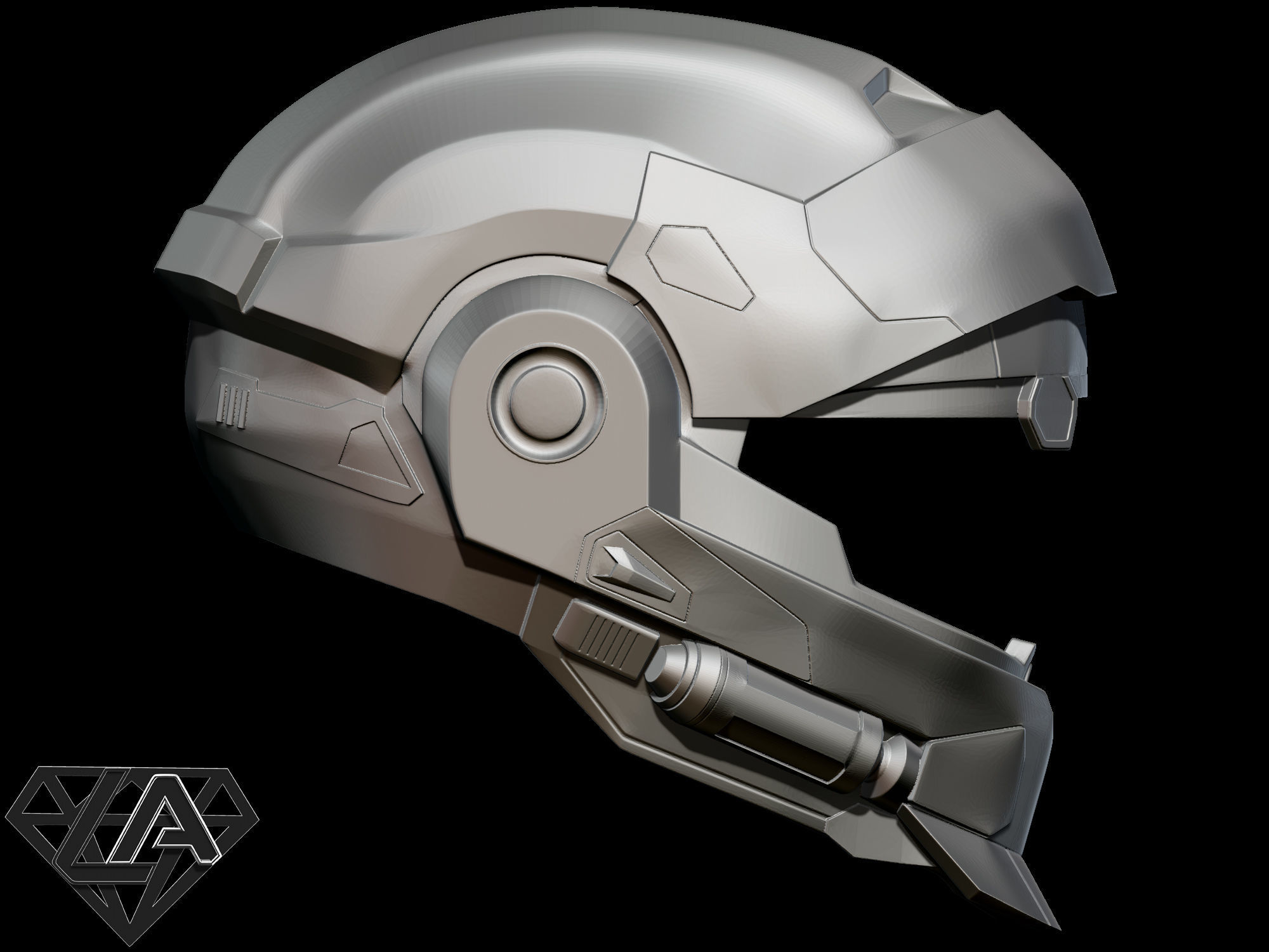 Halo CQC helmet 3D print model_7
