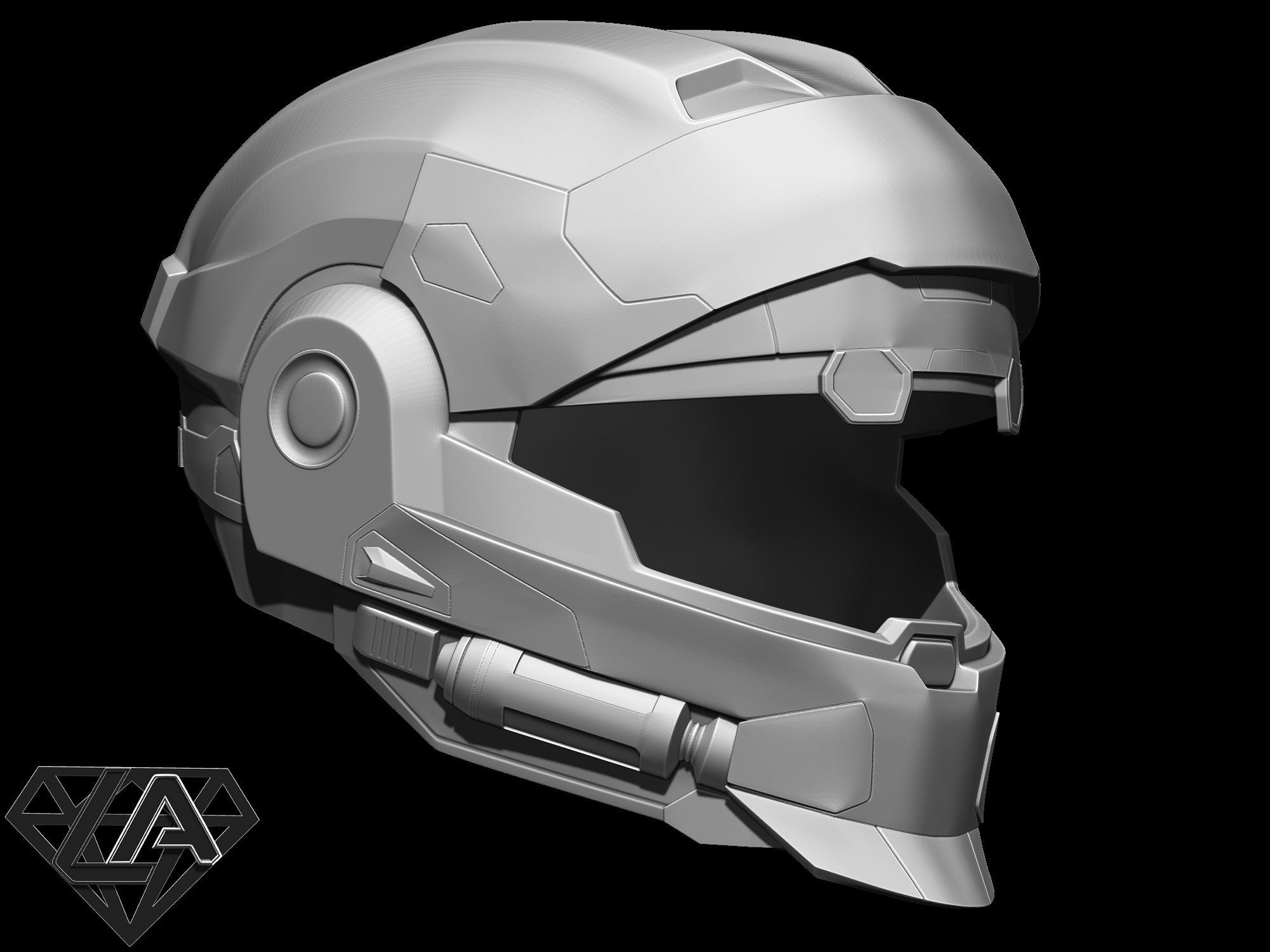 Halo CQC helmet 3D print model_2