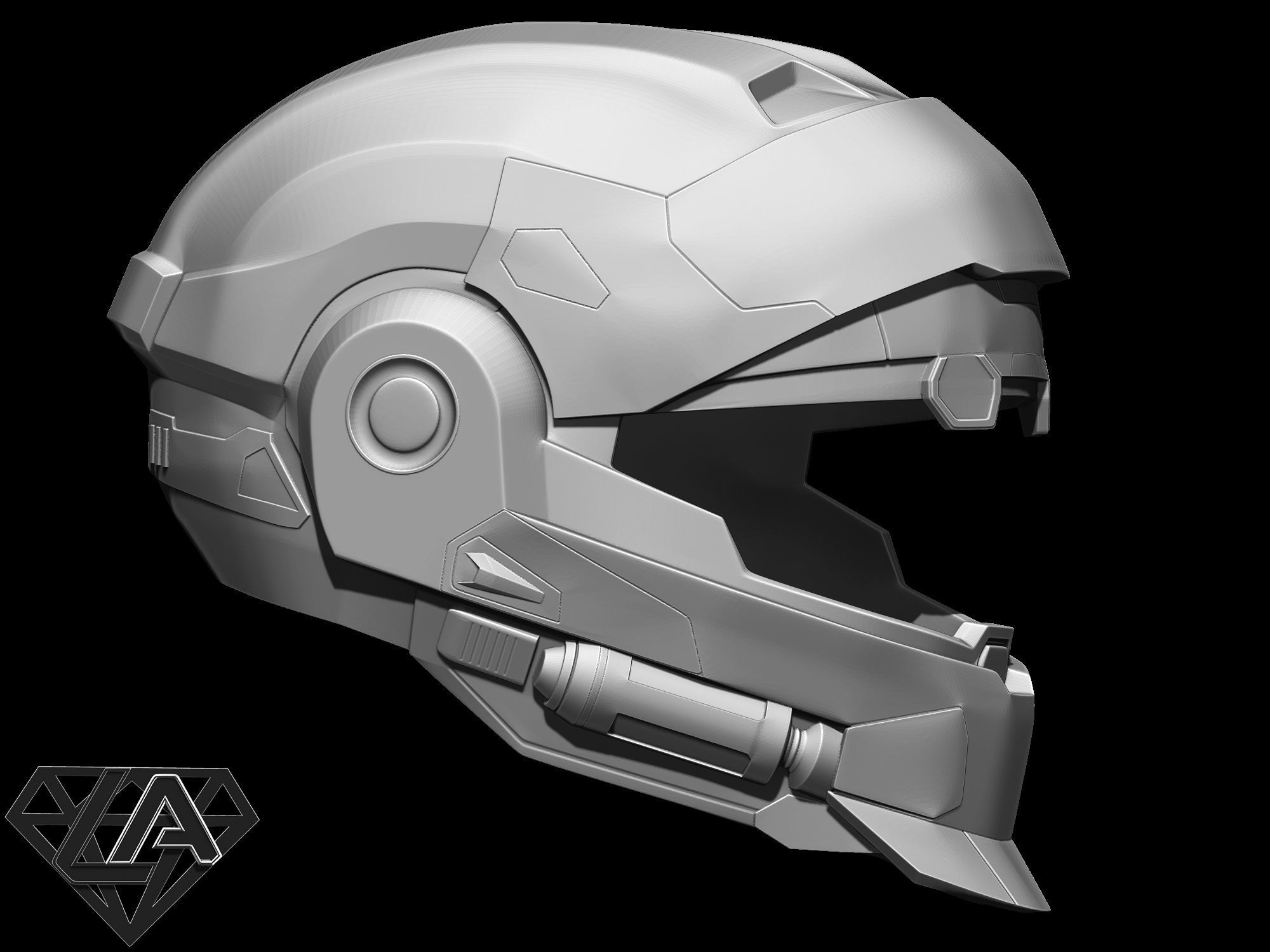 Halo CQC helmet 3D print model_4