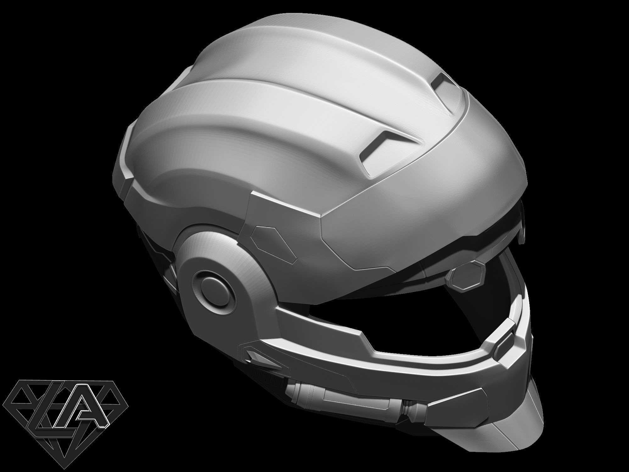 Halo CQC helmet 3D print model_8