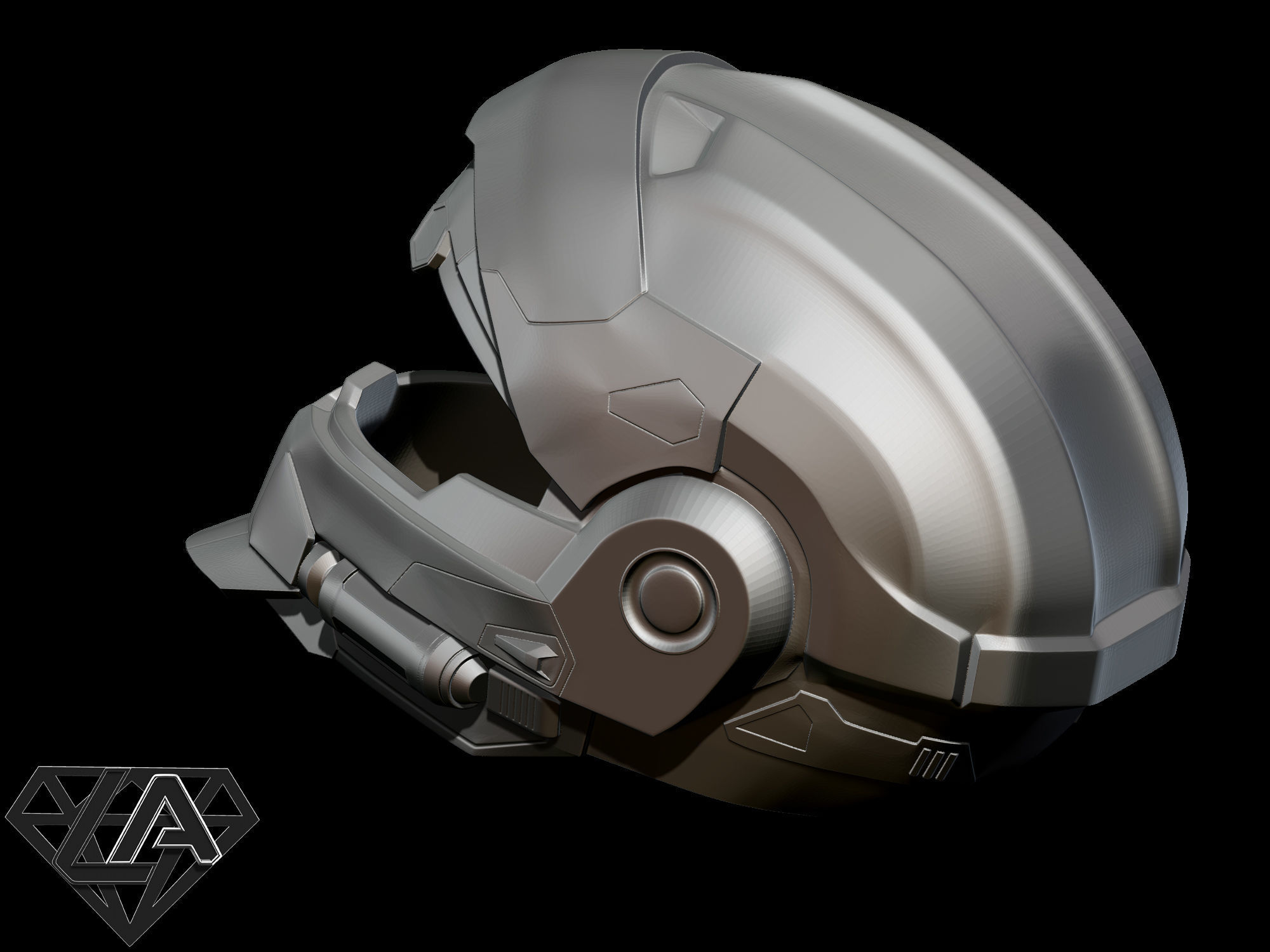 Halo CQC helmet 3D print model_11