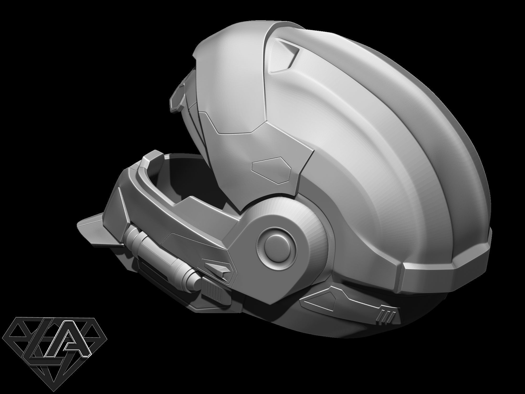 Halo CQC helmet 3D print model_10