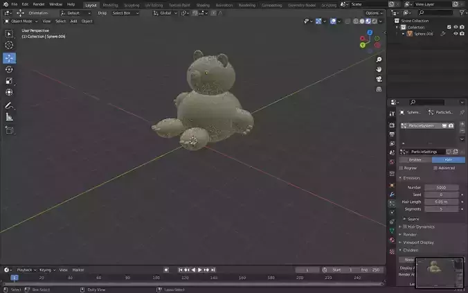 Cartoon Teddy Bear - Low Poly 3D Model