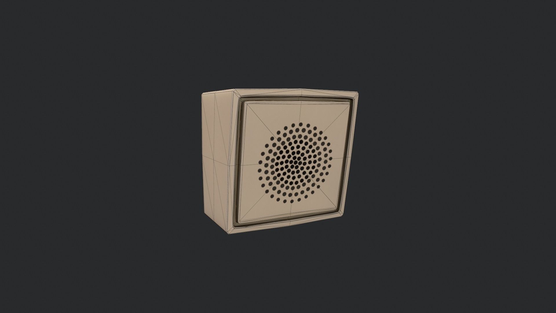 Intercom cube Low-poly 3D model_10