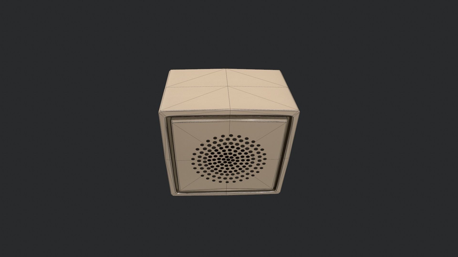 Intercom cube Low-poly 3D model_17